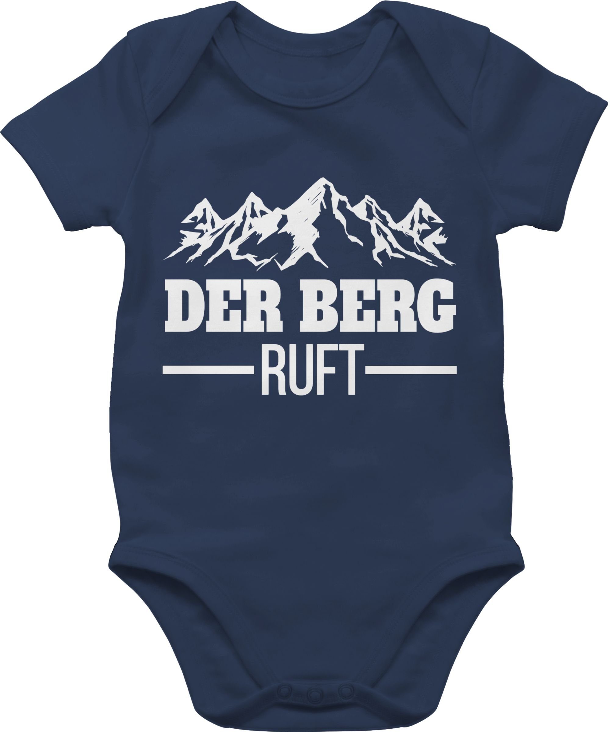 1 Der Shirtbody Berg Blau ruft Navy Bewegung Baby Shirtracer & Sport
