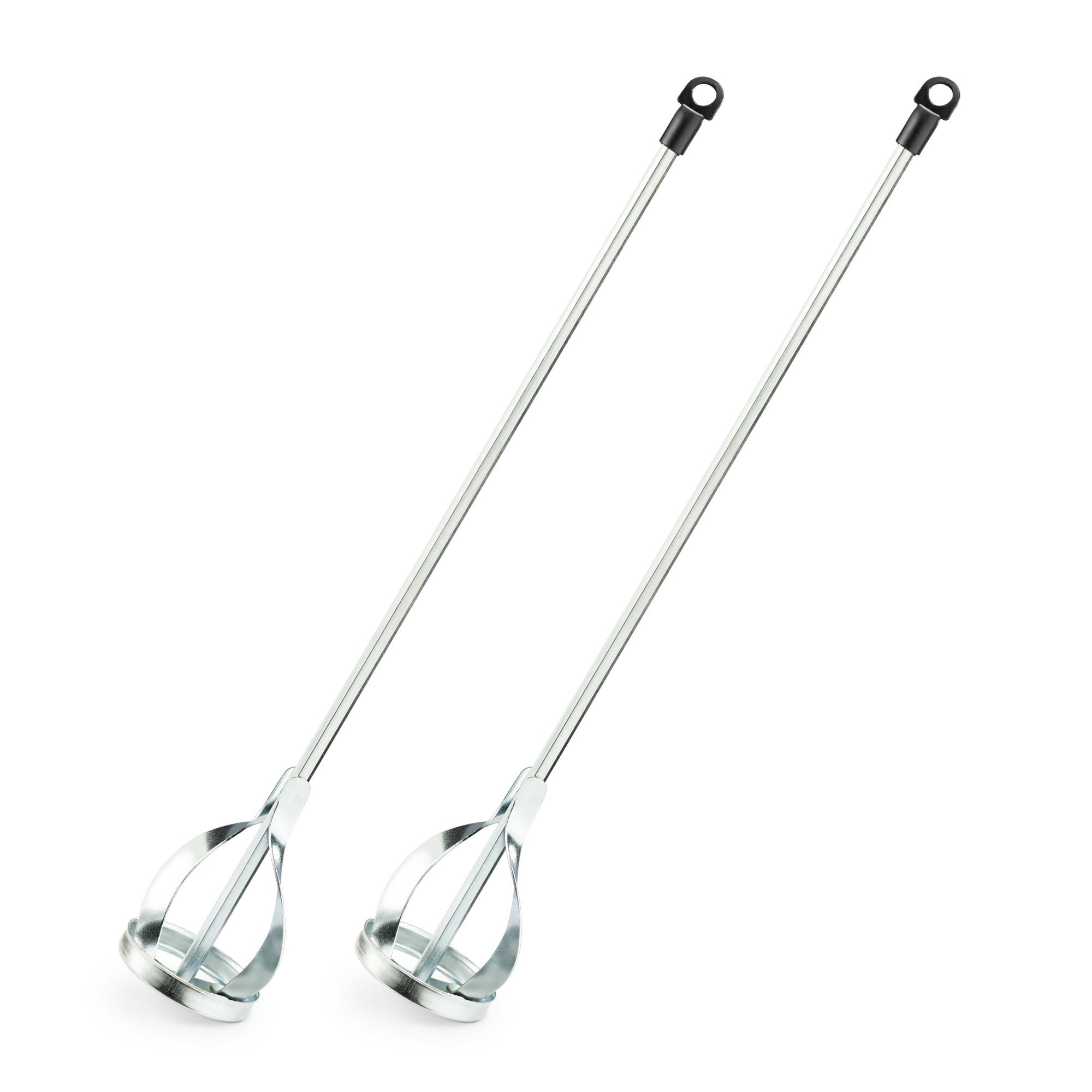 Navaris Rührelement-Set 2x Bohrmaschinen Rührstab - Paint Mixer 6x40cm Stahl verzinkt