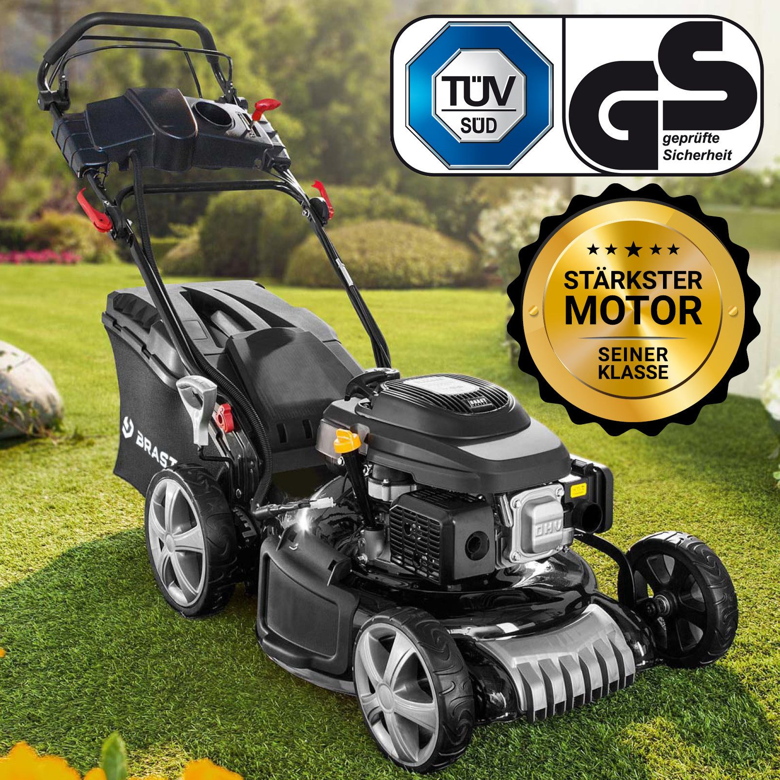 BRAST Benzinrasenmäher mit Antrieb, 5,2kW(7PS), TÜV günstig online kaufen