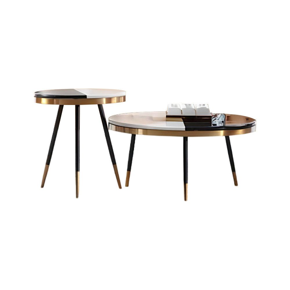 Xlmoebel Couchtisch Eleganter Couchtisch aus Glas und Metall im modernen Design (2x Couchtisch), Hergestellt in Europa