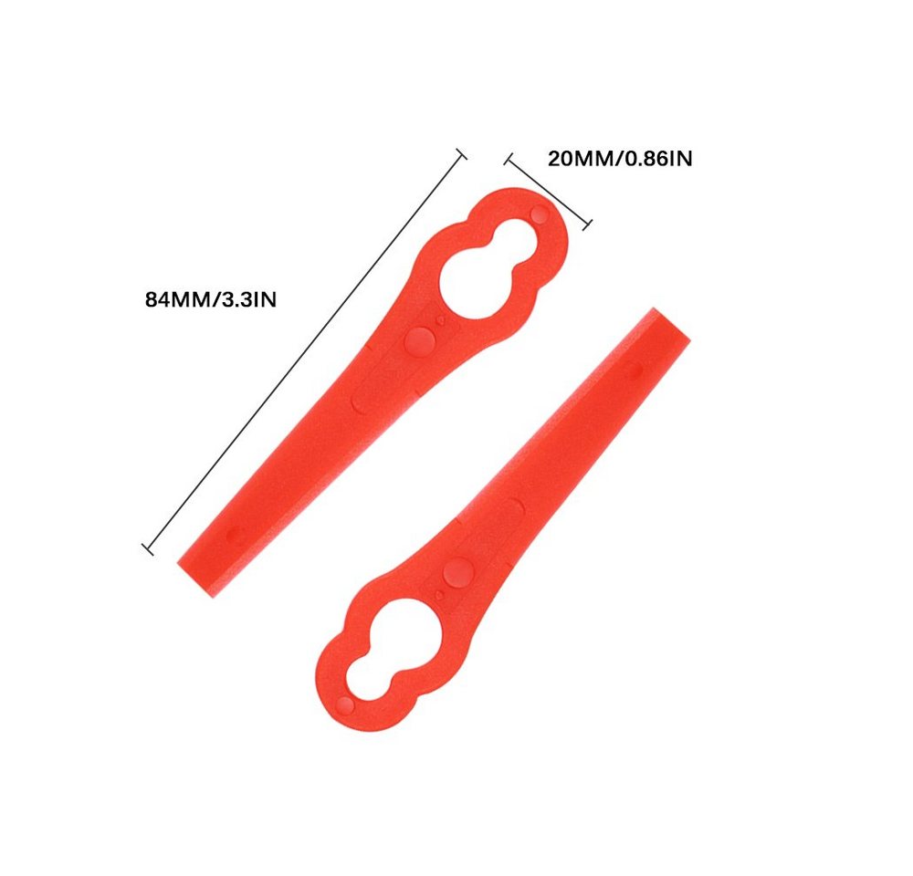 Thumbnail - BlingBin Rasenmähermesser 100 Stück Kunststoffmesser Ersatzmesser-Set Rasentrimmer Zubehör (1er Set, 100-St., 100 x Rase...