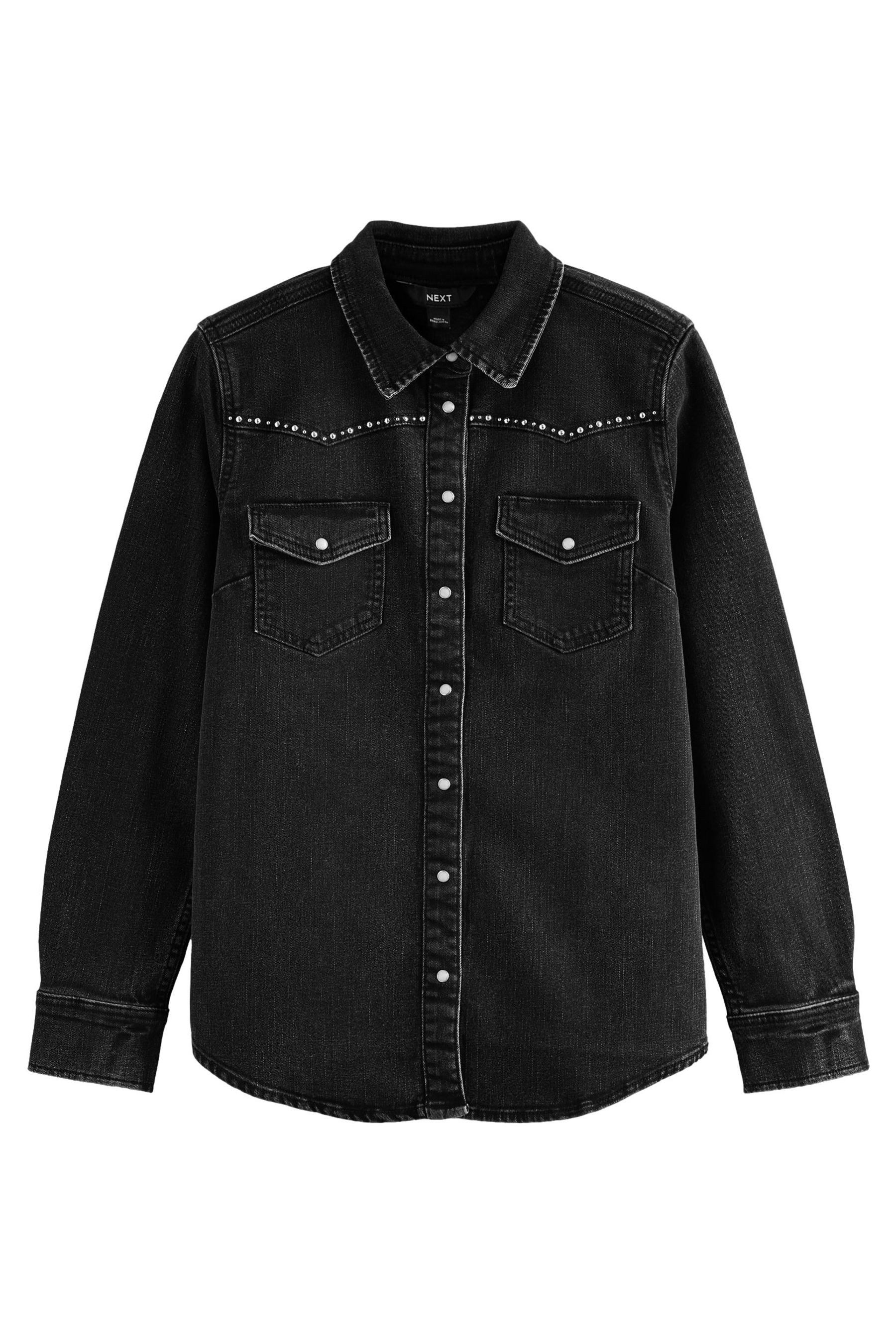 Next Jeanshemd Enge Jeansbluse im Westernstil günstig online kaufen