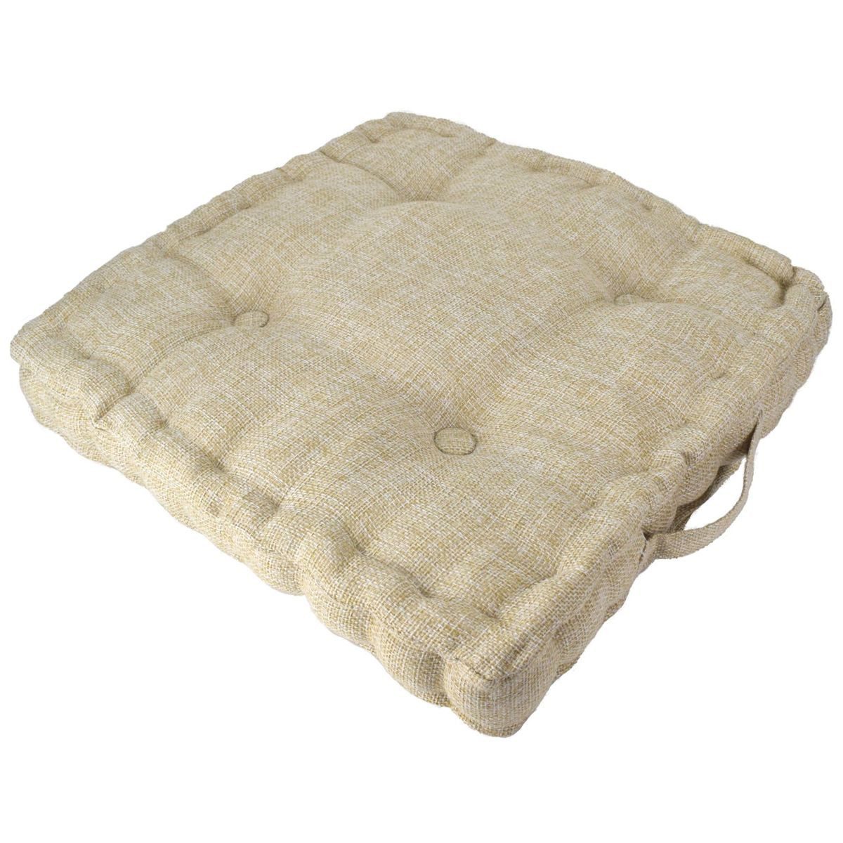 Marabellas Shop Sitzkissen Stuhlkissen 4 Punkt Grob-Cord 40x40x8cm Wählbar in 6 Farben