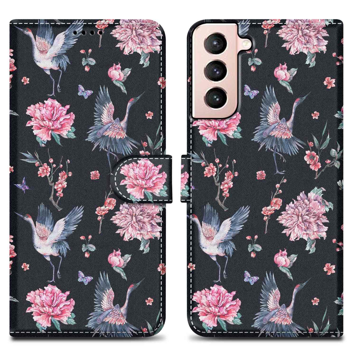 Cadorabo Handyhülle für Samsung Galaxy S21 PLUS Hülle Samsung Galaxy S21 PLUS, Handy Schutzhülle - Hülle, Standfunktion, Kartenfach, Magnetverschluss