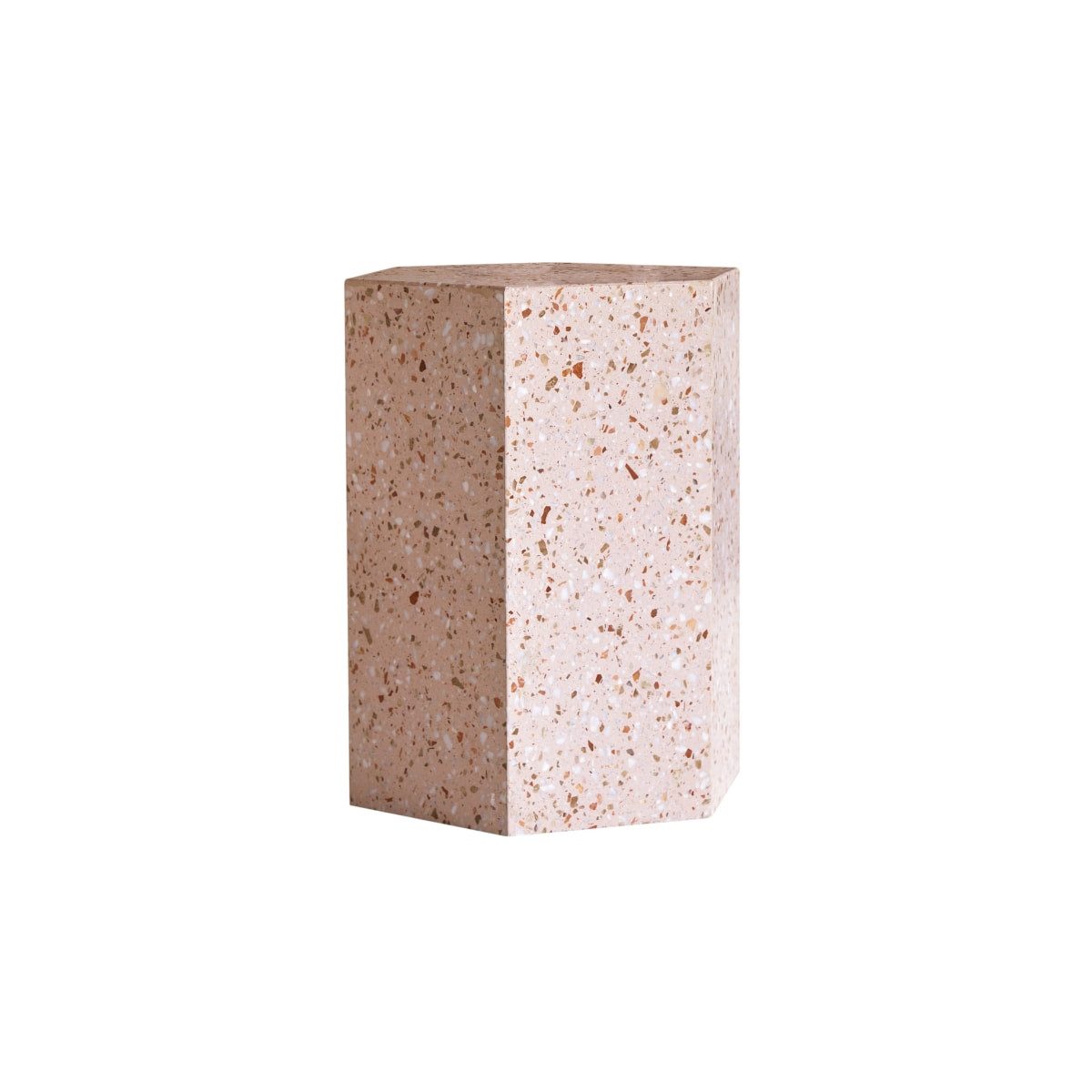 Tikamoon Beistelltisch Sofaende aus Premium-Terrazzo Pink Zoé
