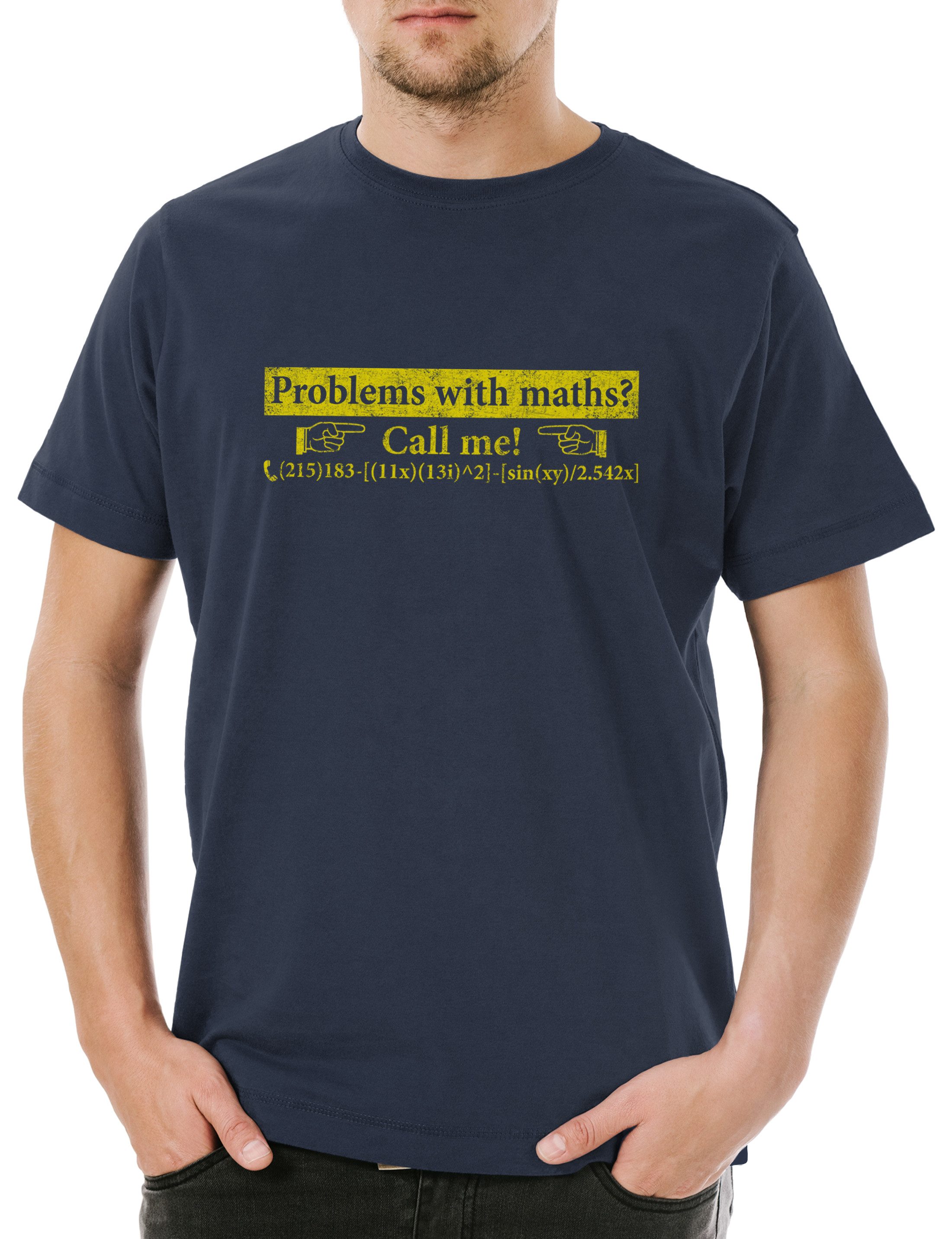 Print-Shirt Problem with Maths Herren T-Shirt Geek Nerd Fun Informatiker Mathe