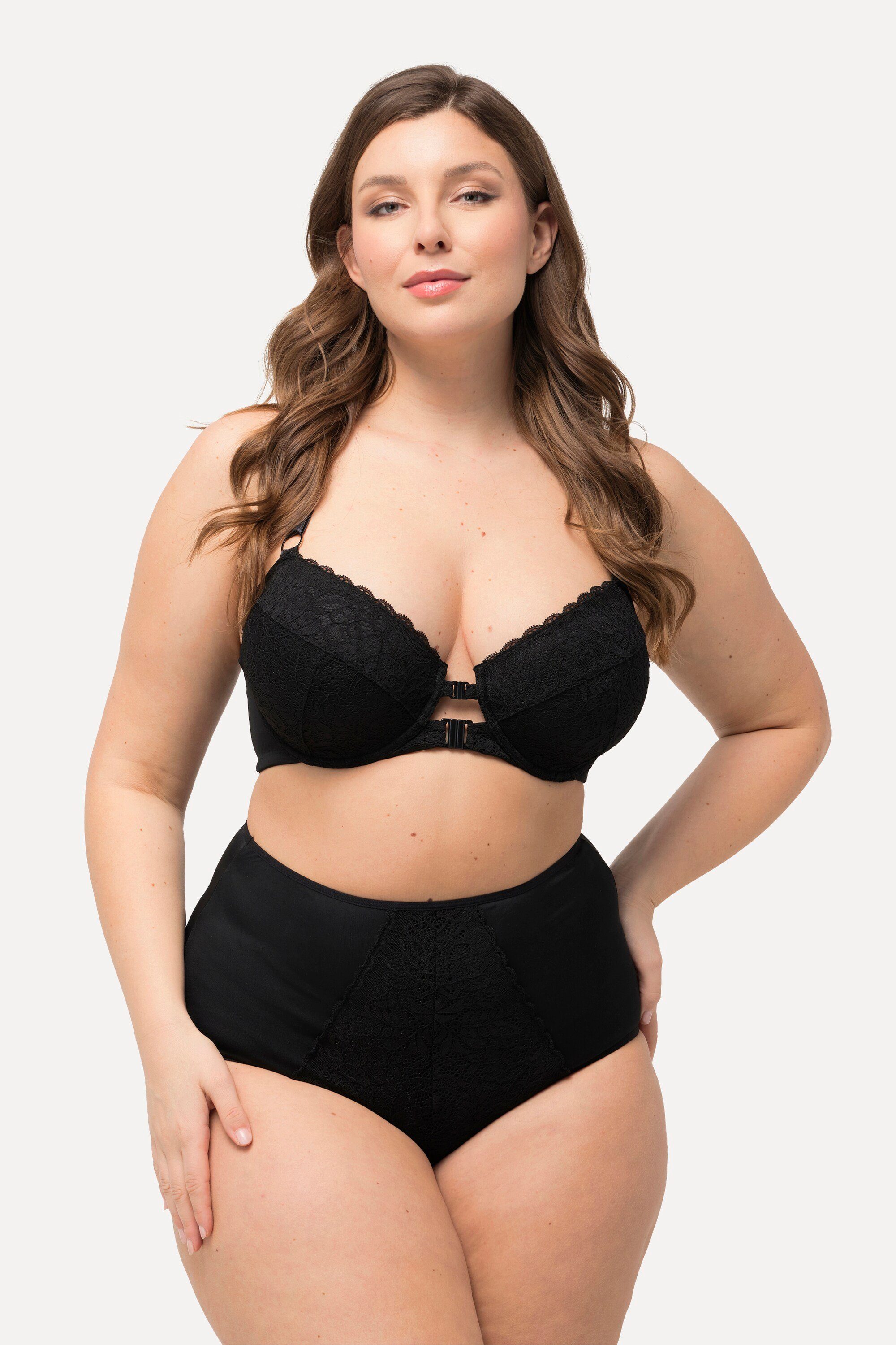 Slip Maxislip Spitzen-Einsatz High Waist