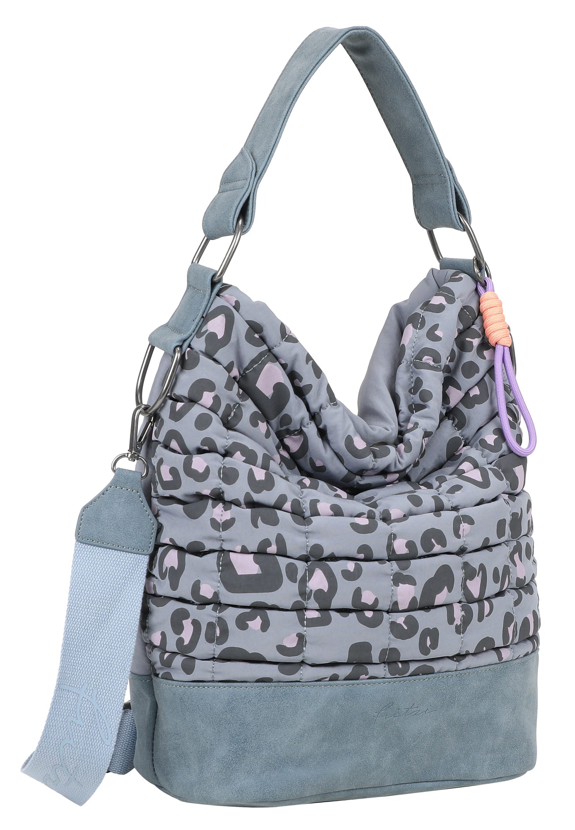 Fritzi aus Preußen Henkeltasche Leo Bubble Soft Anthra, aus 3D-Bubble Nylon-Material