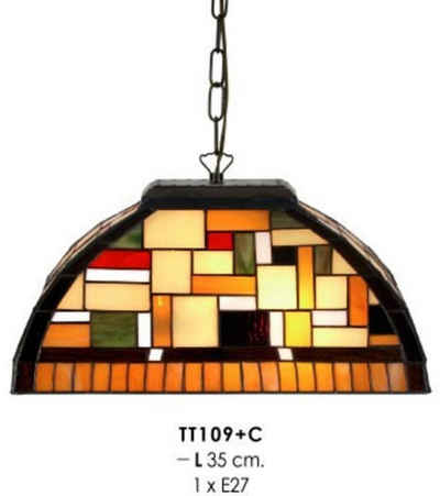 Casa Padrino Hängeleuchte Tiffany Hängeleuchte Durchmesser 35cm TT109 + C Leuchte Lampe