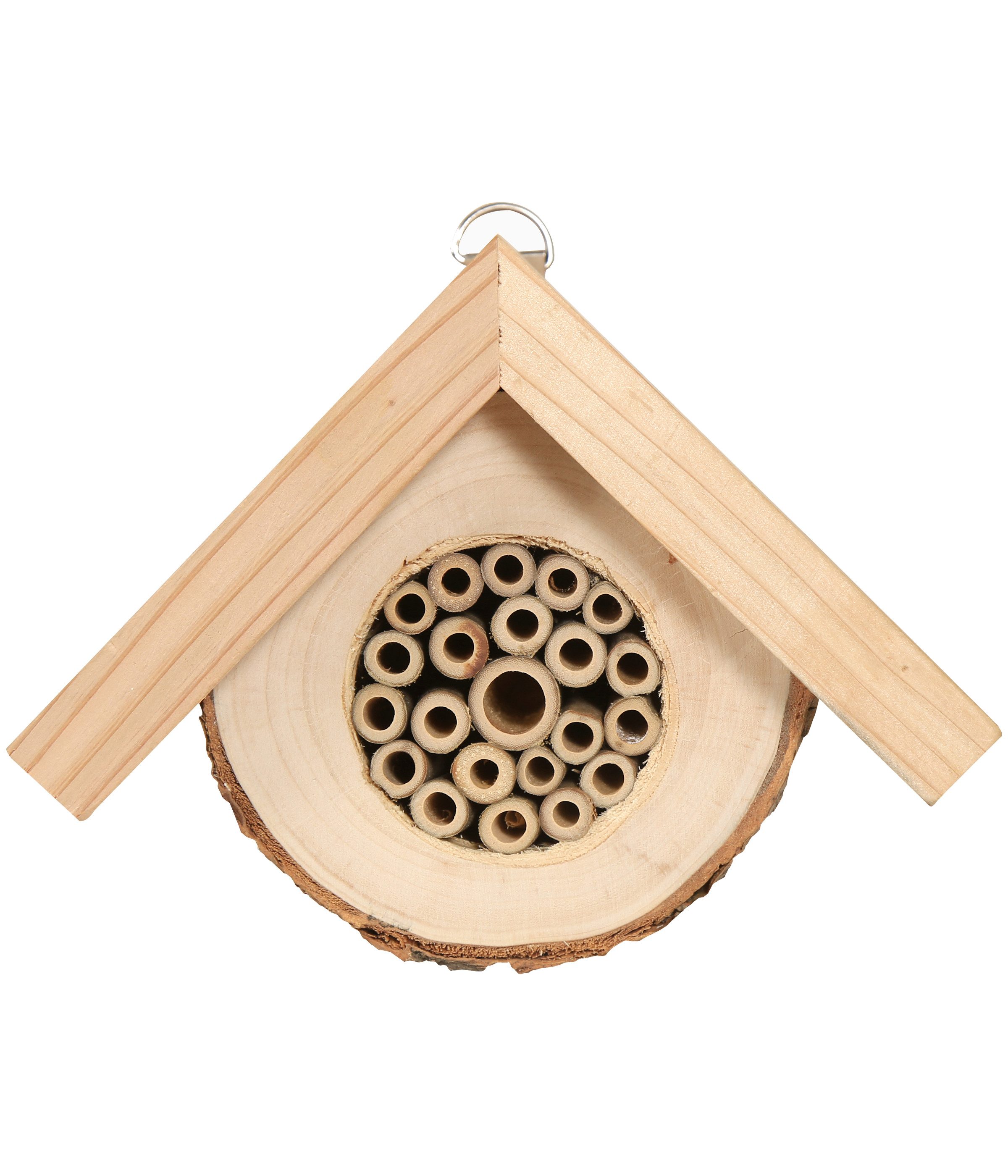 Dehner Nistkasten Cuneo für Wildbienen, wetterfest, ca 17 x 13.5 x 8 cm, Bienenhotel aus Zedernholz / Pappel, natur