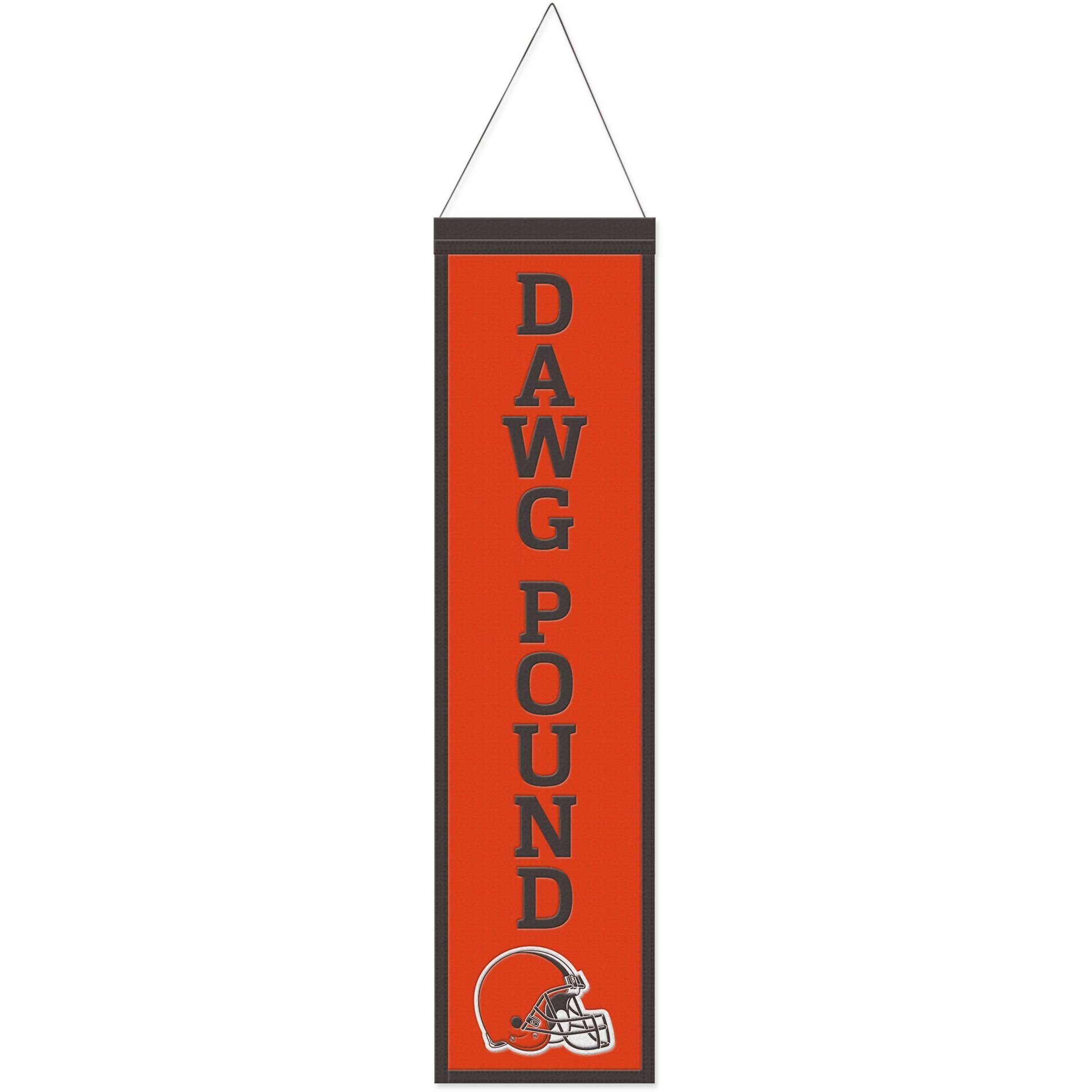 80x20cm Banner Wanddekoobjekt Wool Cleveland NFL WinCraft SLOGAN Teams Browns