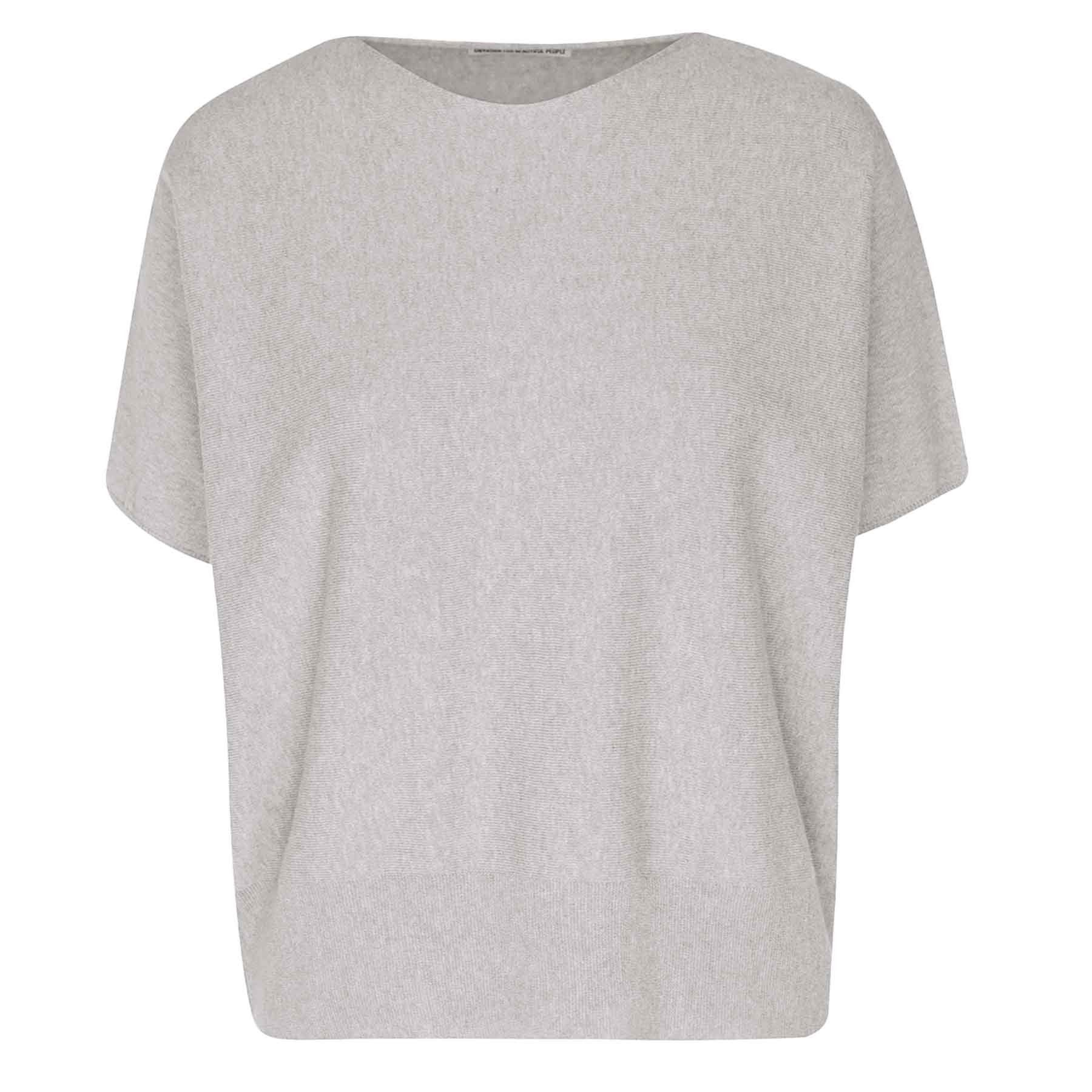 Kurzarmpullover Strickshirt SOMELI aus Baumwolle