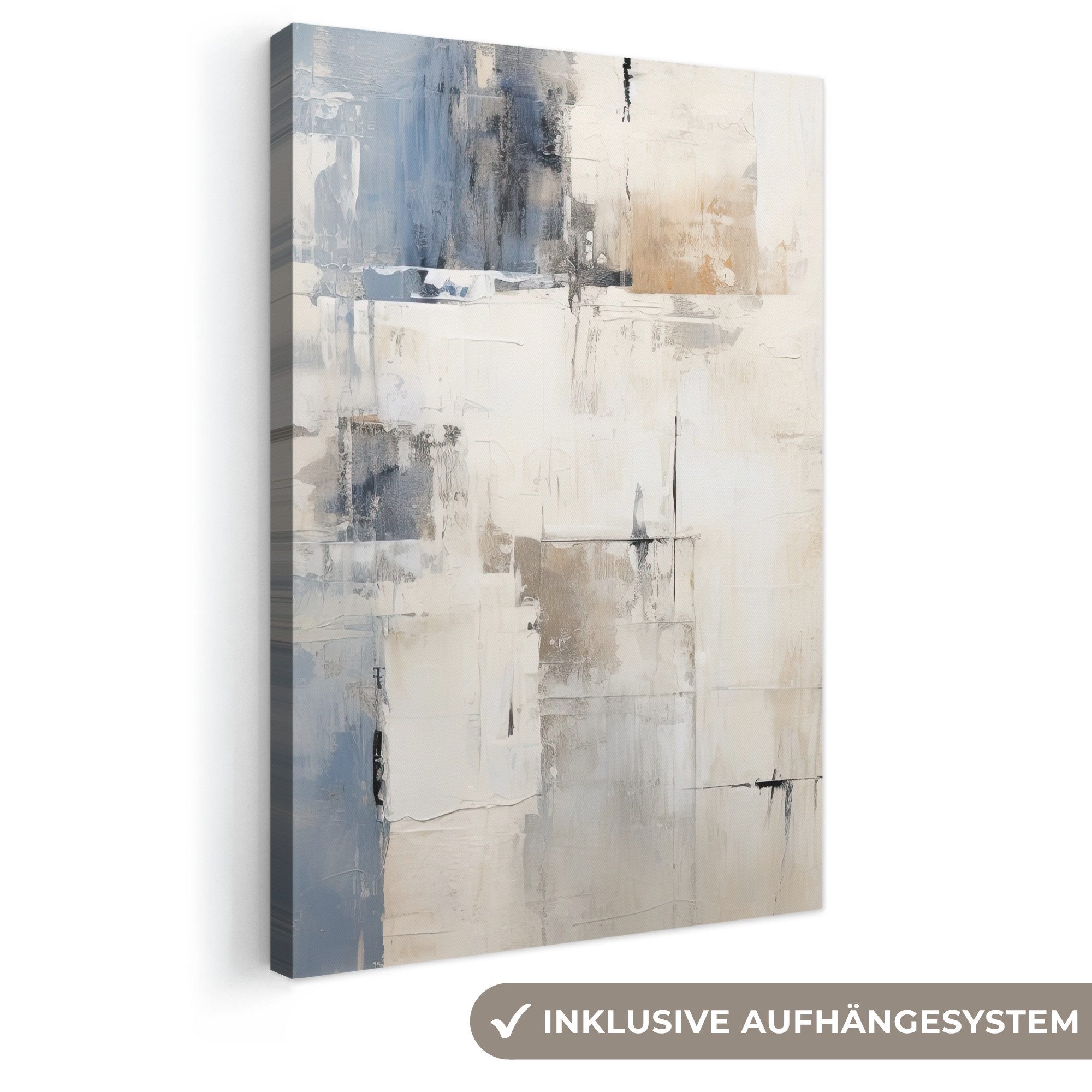 OneMillionCanvasses® Leinwandbild Aquarell - Abstrakt - Kunst, Fotodruck (1 St), Leinwand Canvas Wandbild, Wanddekoration 20x30 cm