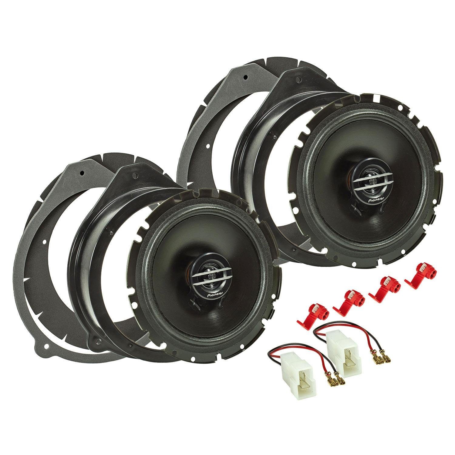 tomzz Audio Pioneer TSG1720f 300W Lautsprecher Set passt für Audi A3 8P A4 B6 B7 AutoLautsprecher