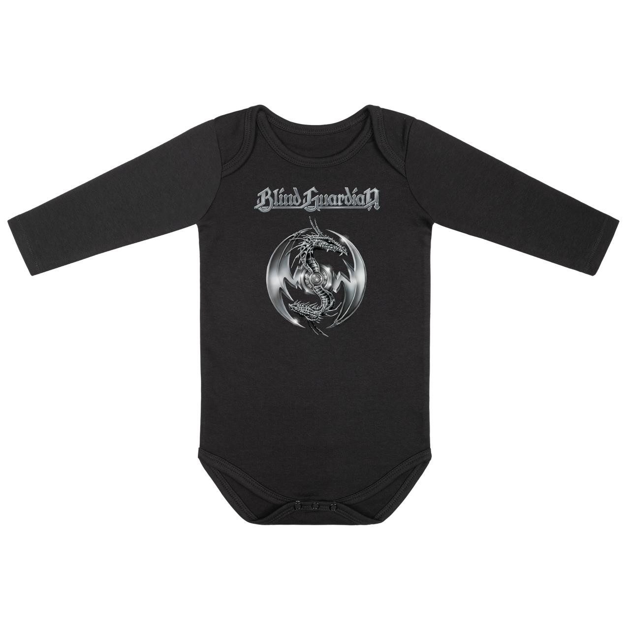Metal Kids Langarmbody mit Blind Guardian (Silverdragon) Aufdruck für Babys (0–24 M)