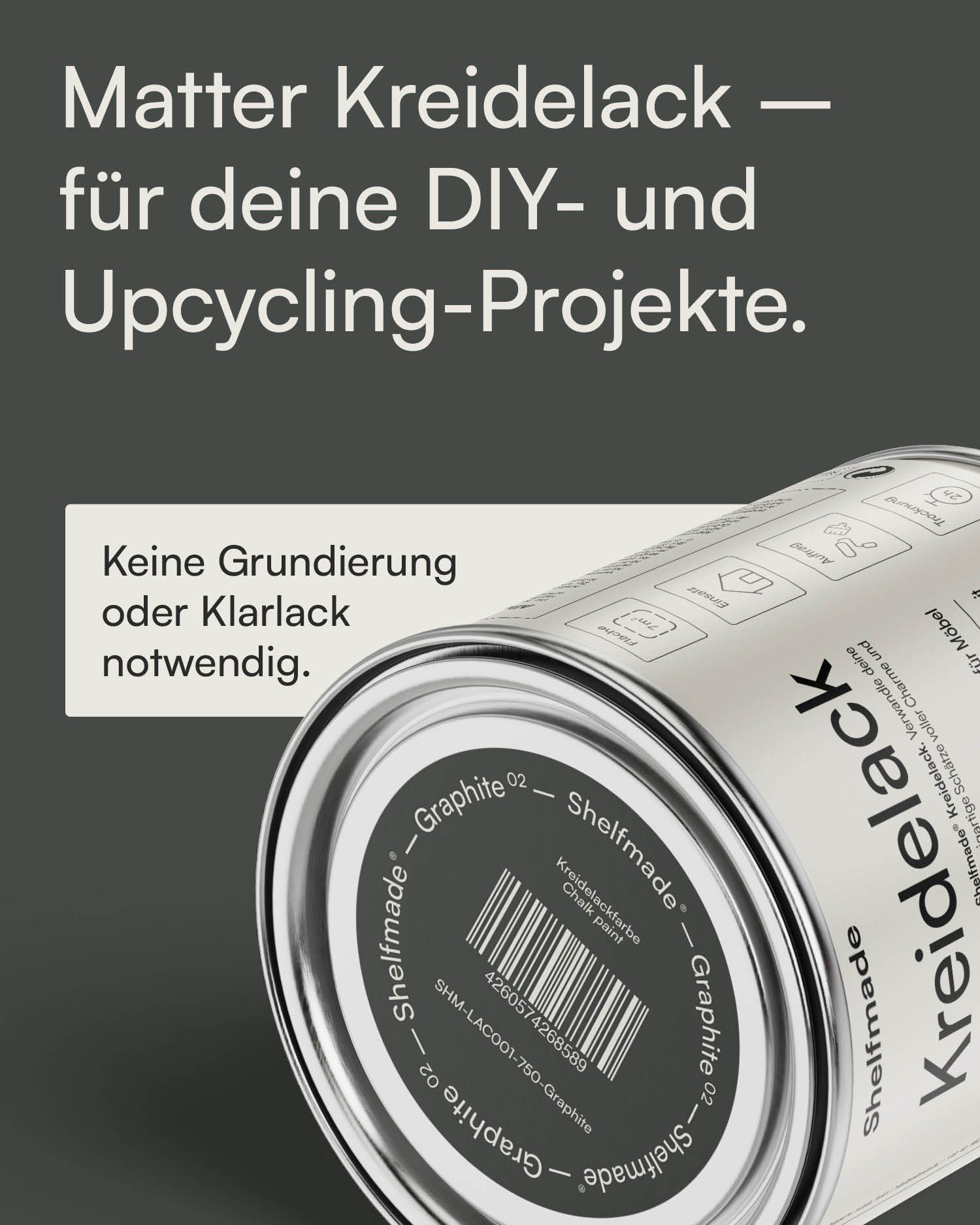 shelfmade Kreidefarbe Kreidefarbe Möbel Shabby Chic Holzlack DIY - Chalk Paint matter Look