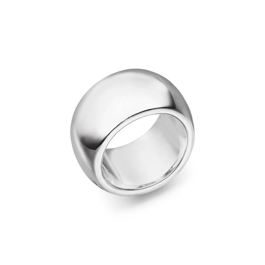 SKIELKA DESIGNSCHMUCK Silberring Silber Ring "Handschmeichler" (Sterling Silber 925), hochwertige Goldschmiedearbeit aus Deutschland
