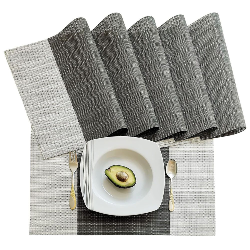 zggzerg Tischläufer Satz von 6 Platzsets, Tischsets PVC Hitzebeständig günstig online kaufen