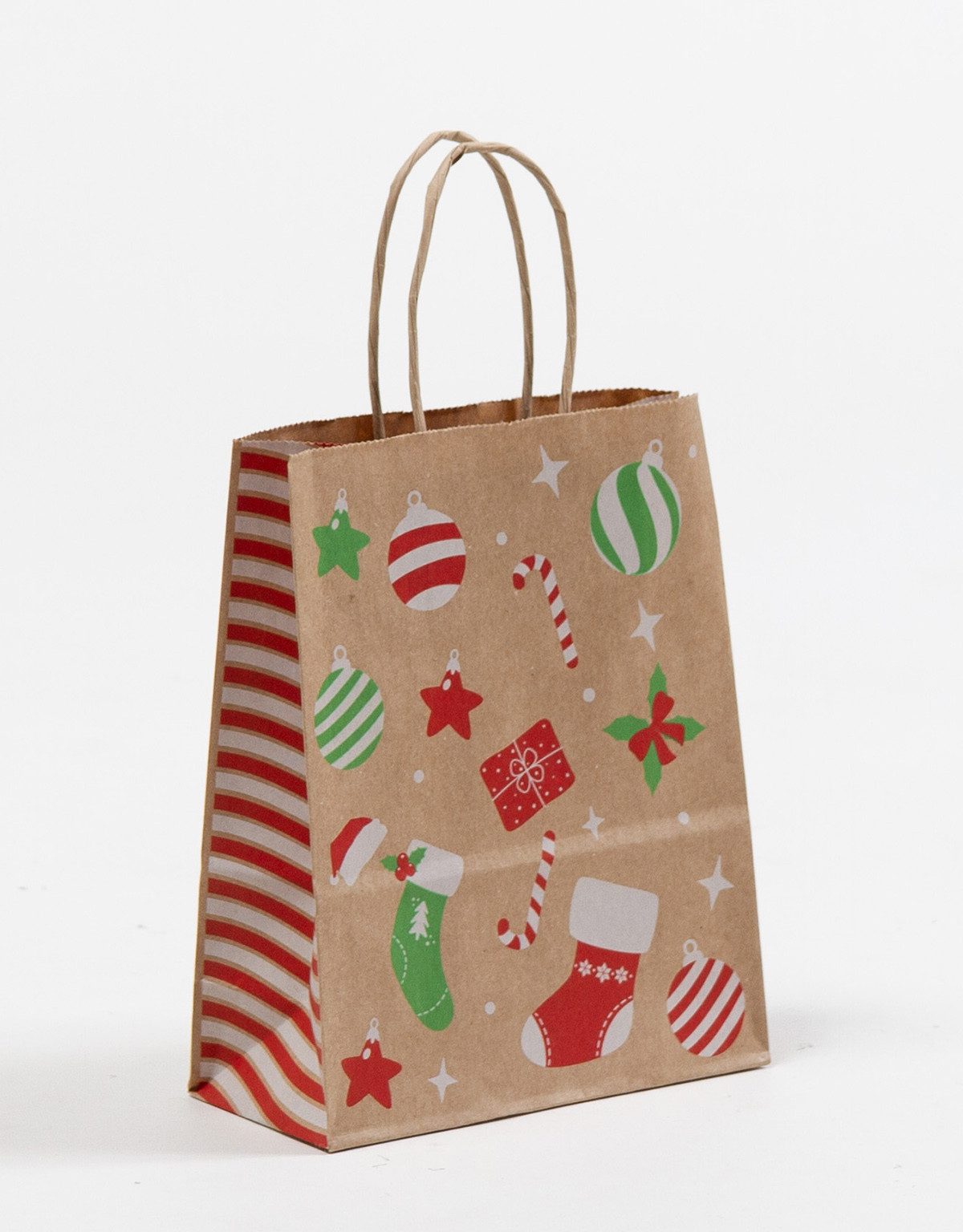 Poller GmbH Vogtland Tragetasche Papiertragetasche mit Kordel, "Weihnachten klassisch" (50-tlg) – Bild 2 von 2