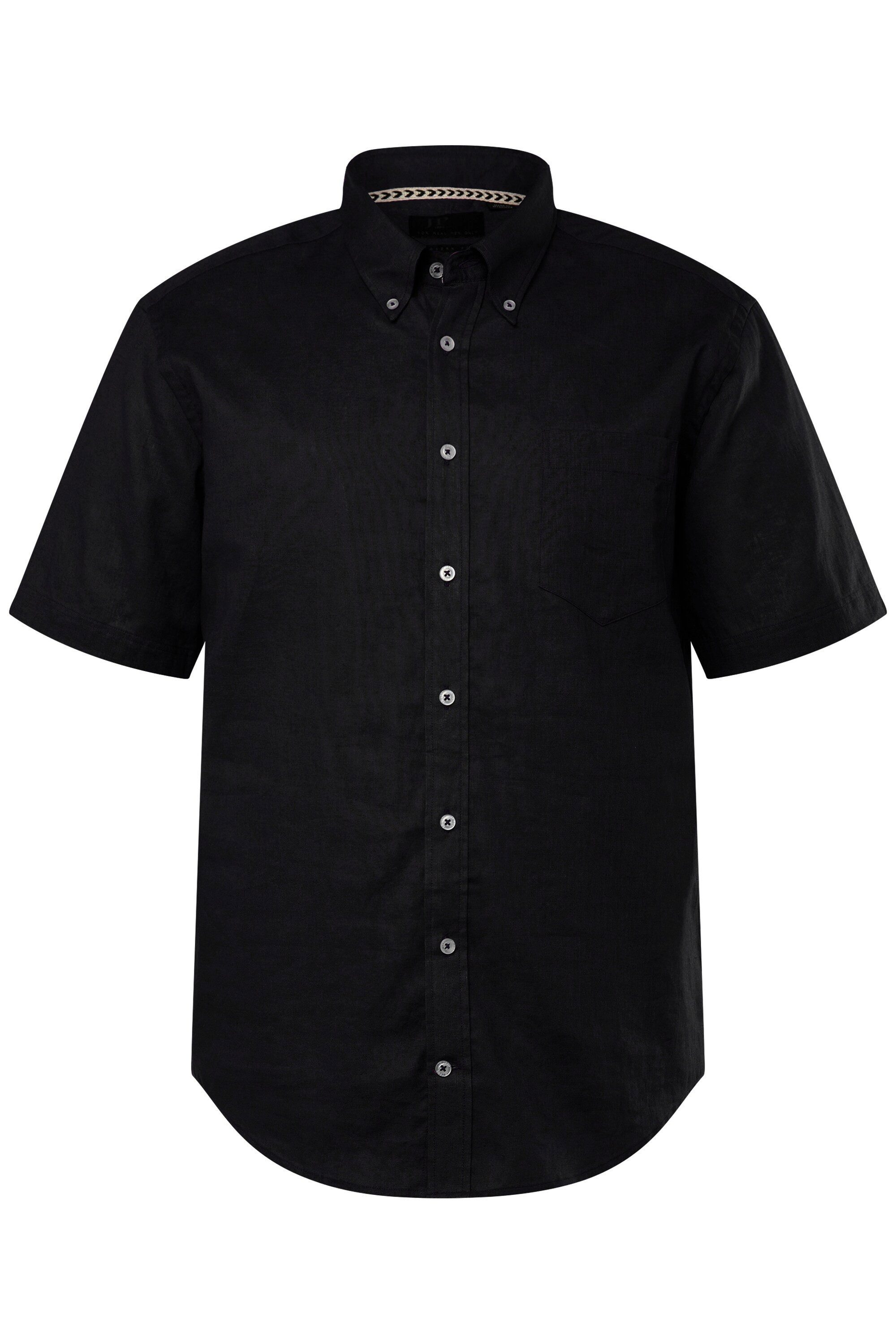 JP1880 Kurzarmhemd Hemd Halbarm Leinenmix Buttondown-Kragen günstig online kaufen