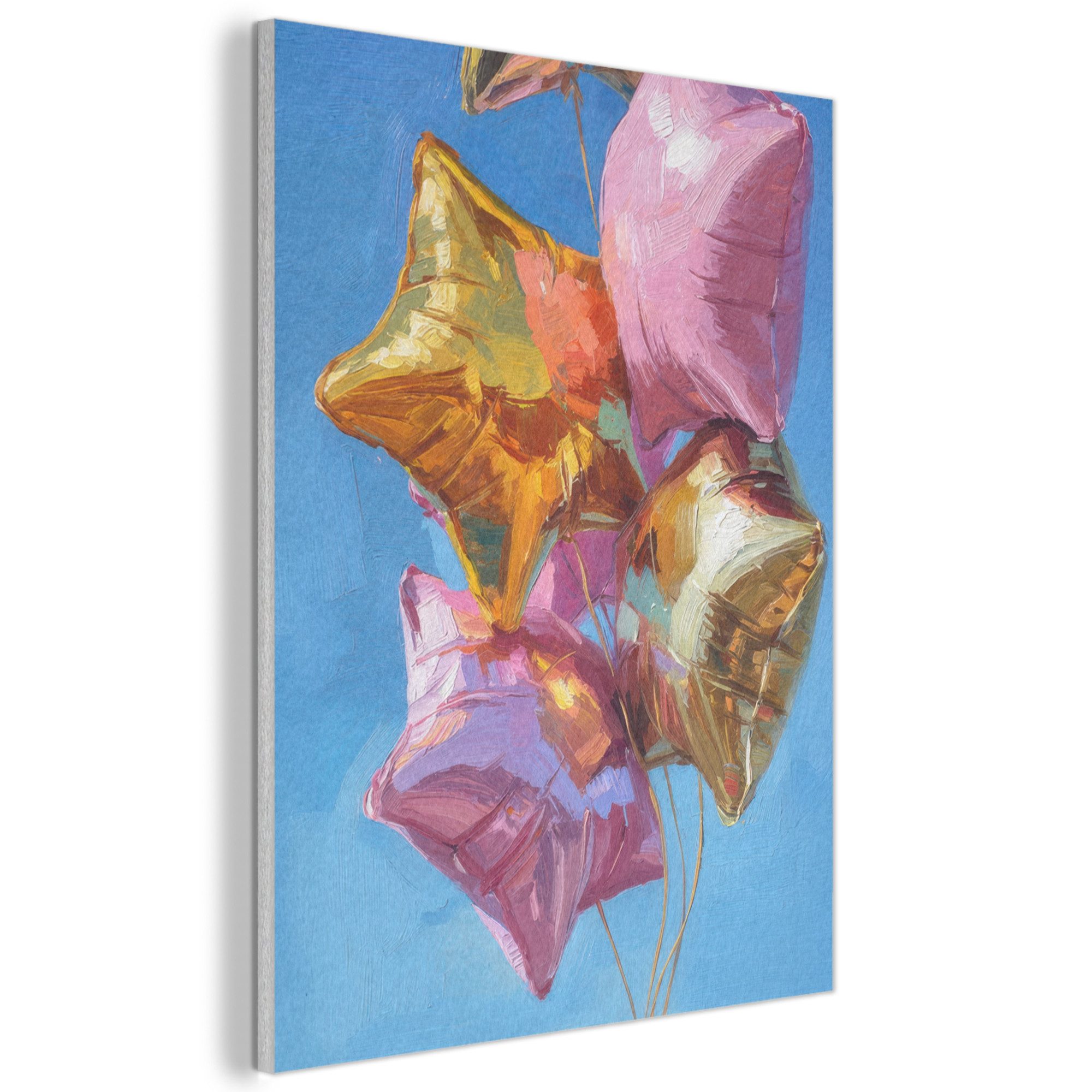 MuchoWow Gemälde Ballons - Gold - günstig online kaufen