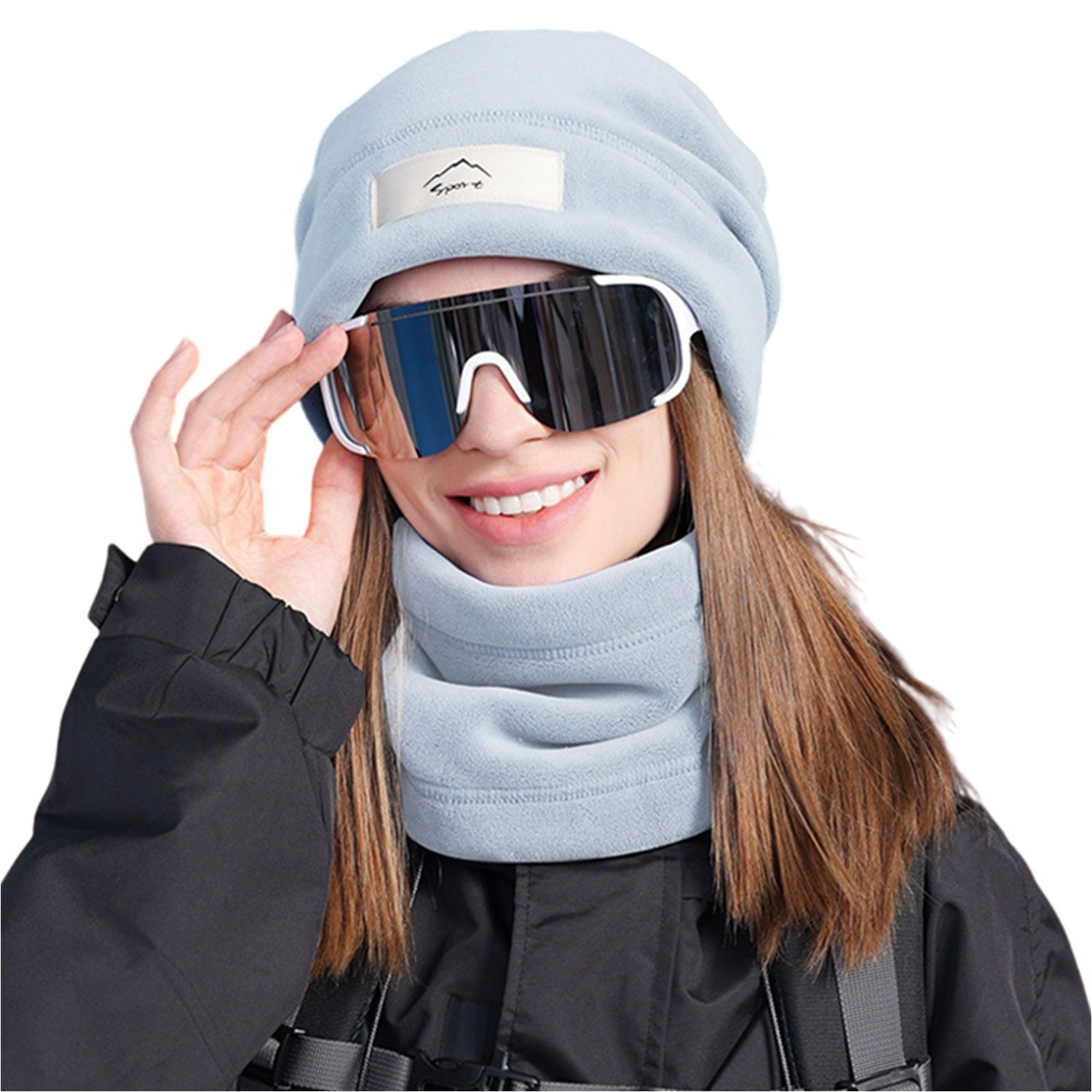 Mütze & Schal Hut und das Schal-Set, gefüttert, Warm & Bequem,Unisex