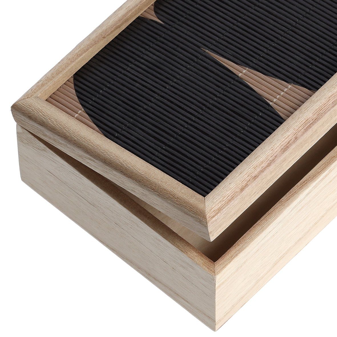 "Black ca. x 16 cm x 24 Holz, Aufbewahrungsbox Mosaic, 8,5 Present natur/schwarz, Zeller Aufbewahrungskorb