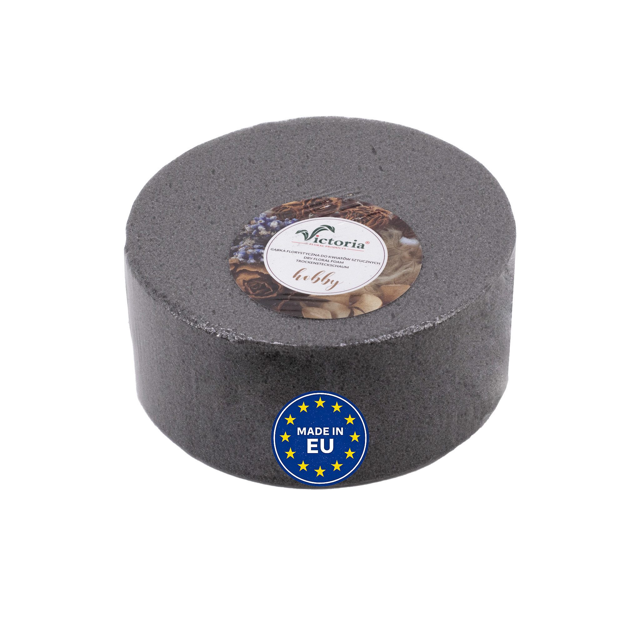 Creativery Bastelmoos, Trocken Steckschaum Rund 14x7cm für Trockenblumen & Kunstblumen 1 Stk.