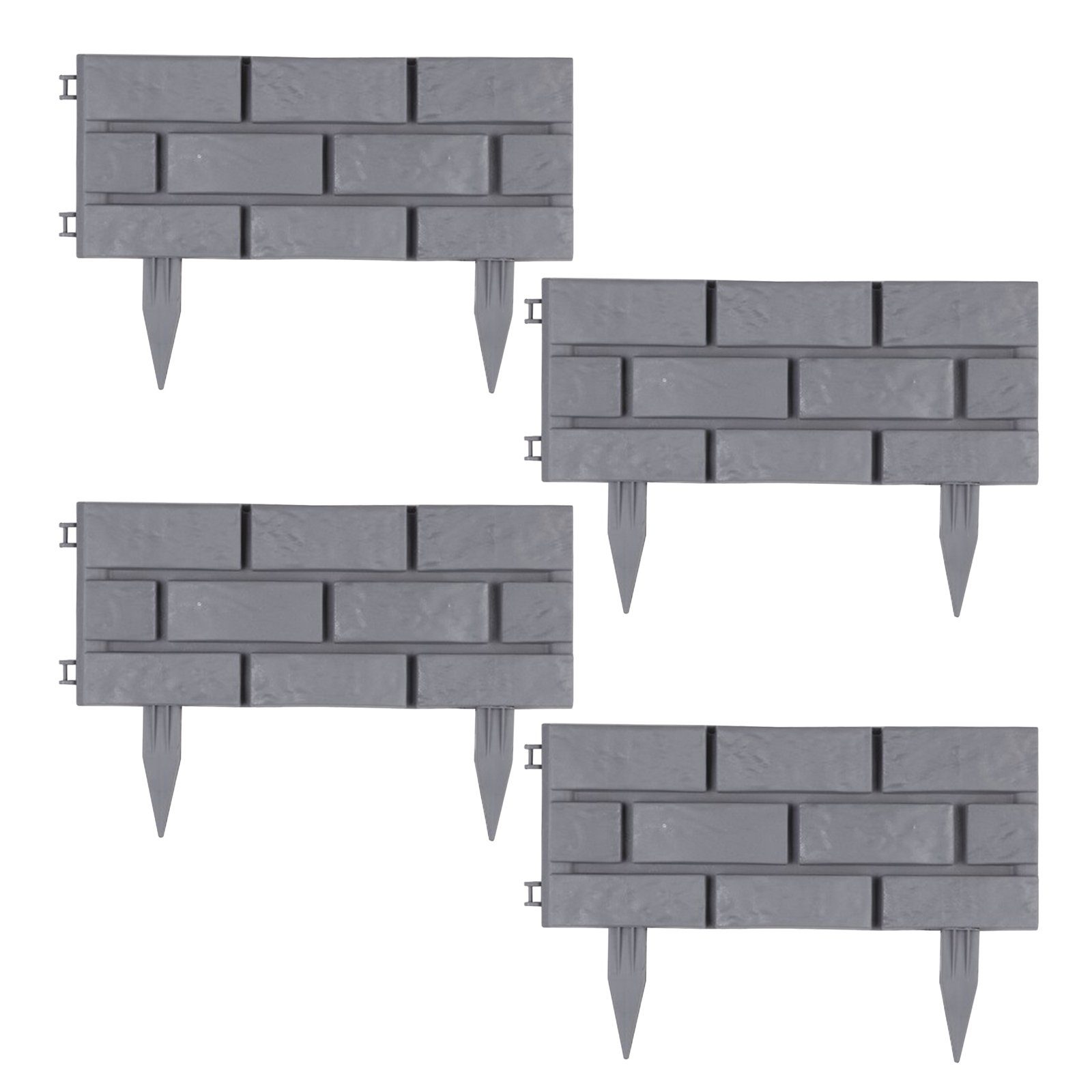 Beetumrandung Beeteinfassung Steinmauer Grau Nessa