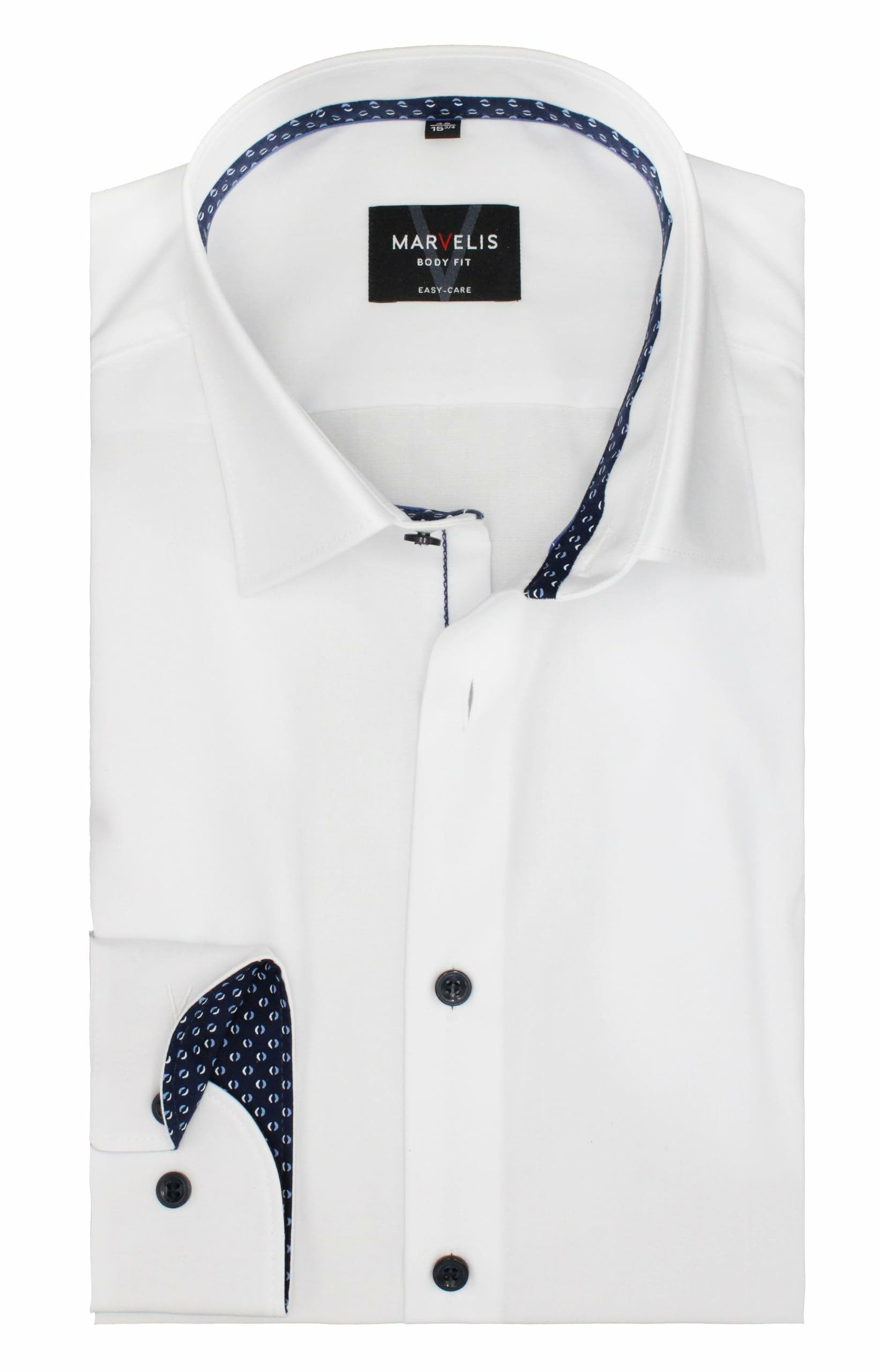 MARVELIS Langarmhemd Langarm Business Hemd für Herren (1-tlg)
