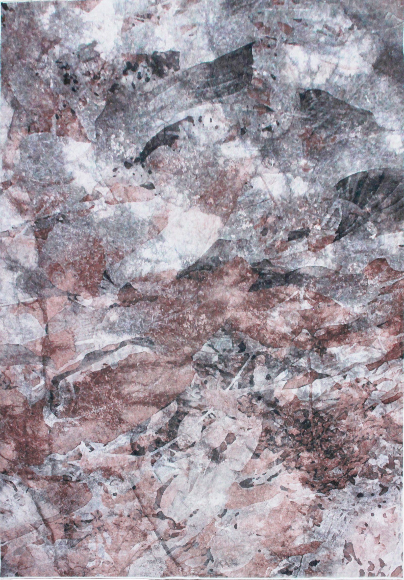 rechteckig, abstraktes Teppich modernes Muster, Turin, 5 mm, Druckteppich, bunt, Kurzflor-Teppich my und rosa Höhe: home,