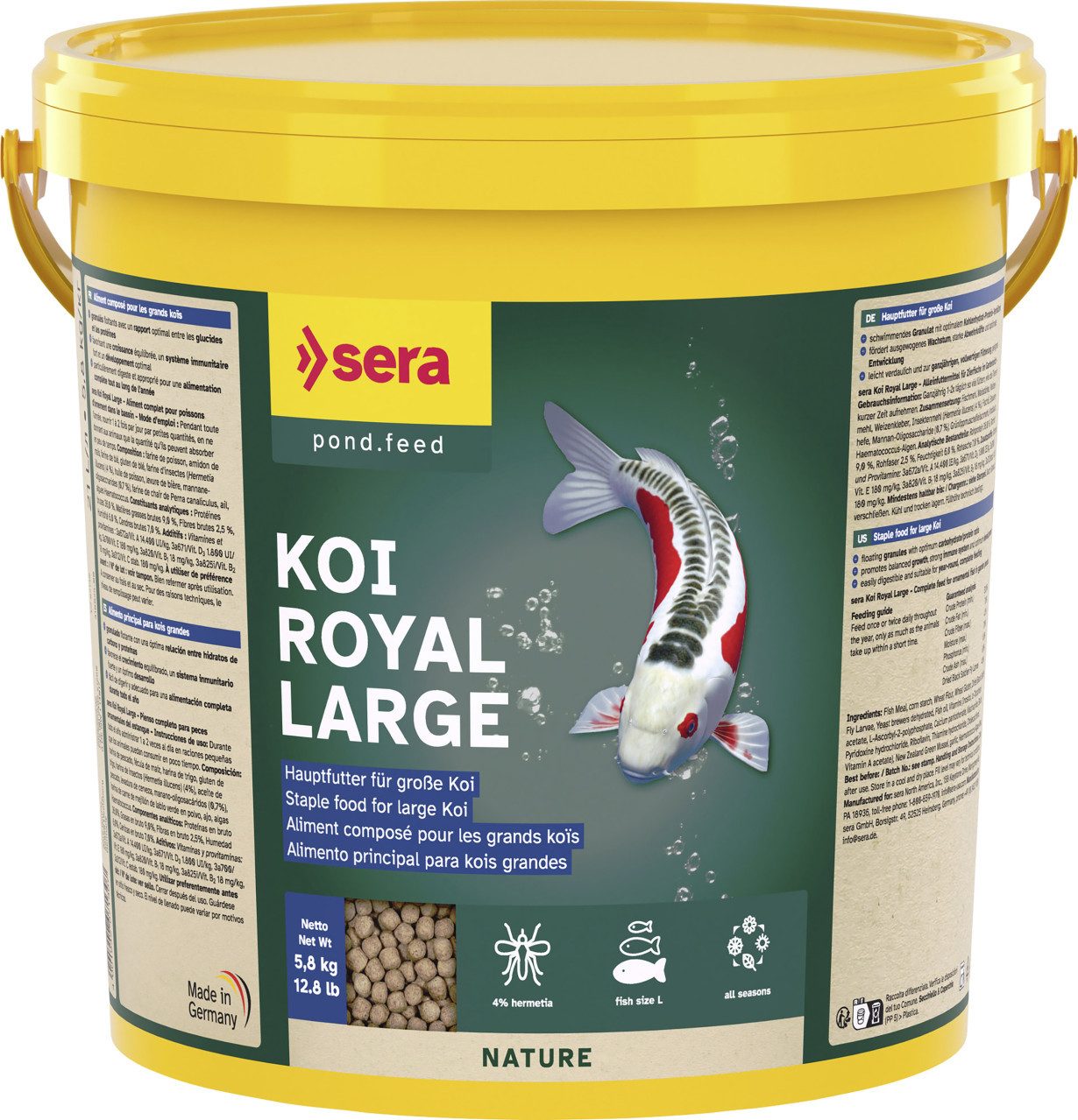 Sera Sera Koifutter Royal Large für größere Koi 21 L, für: Fische