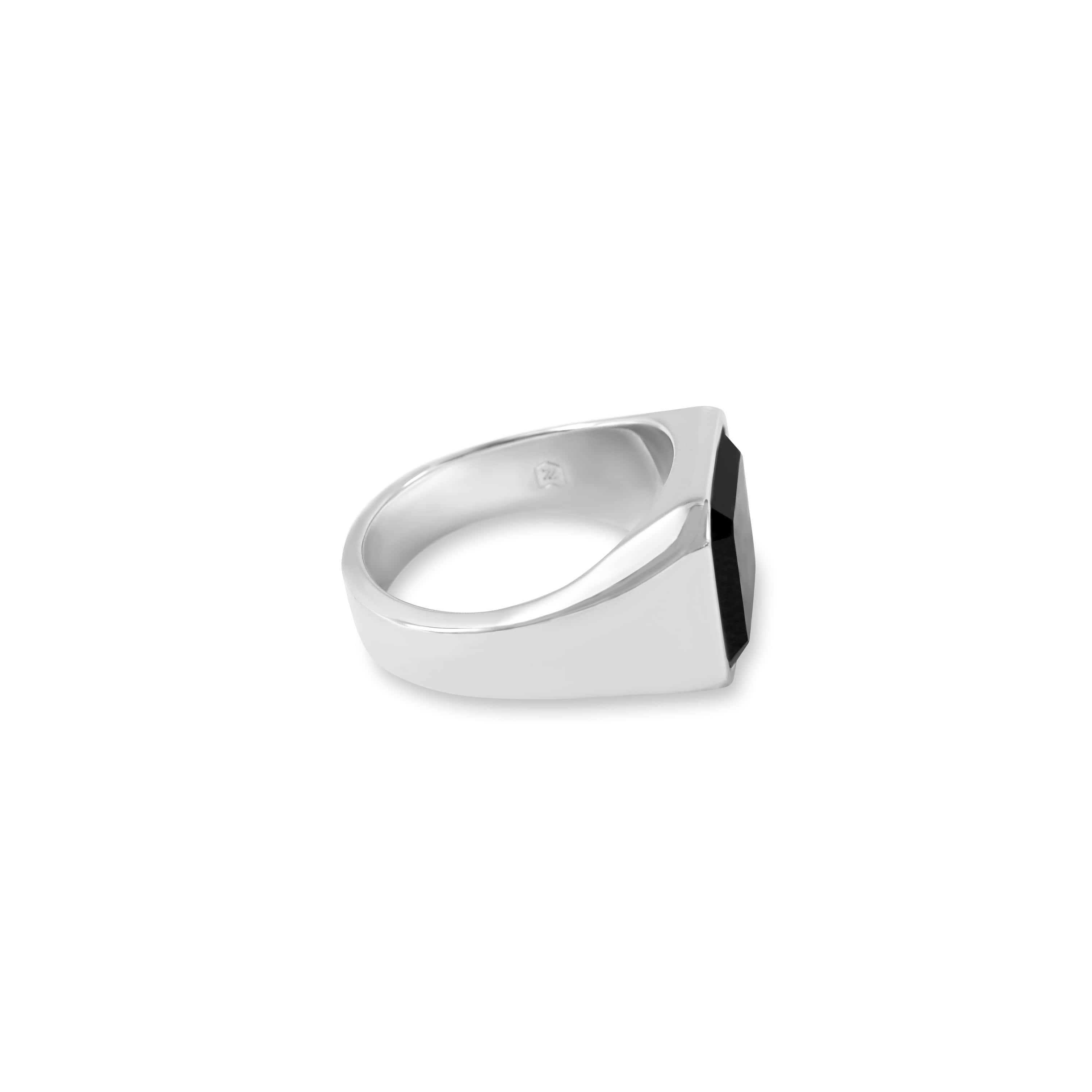 (inkl. Onyx Siegelring Schmuckbox), mit Silber schwarz Fashion handmade, Siegelring Onyx Ring 925 Stein Sprezzi Herren handgemacht, Naturstein,
