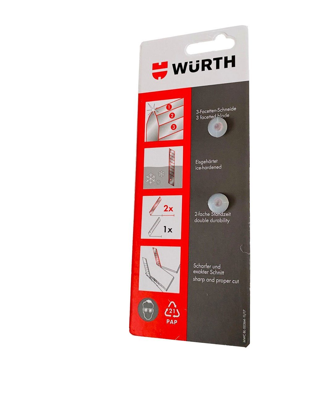 Würth Messerklinge Würth Cutter Messer 10x Abbrechklinge 18mm eisgehärtete Klinge (10-St)
