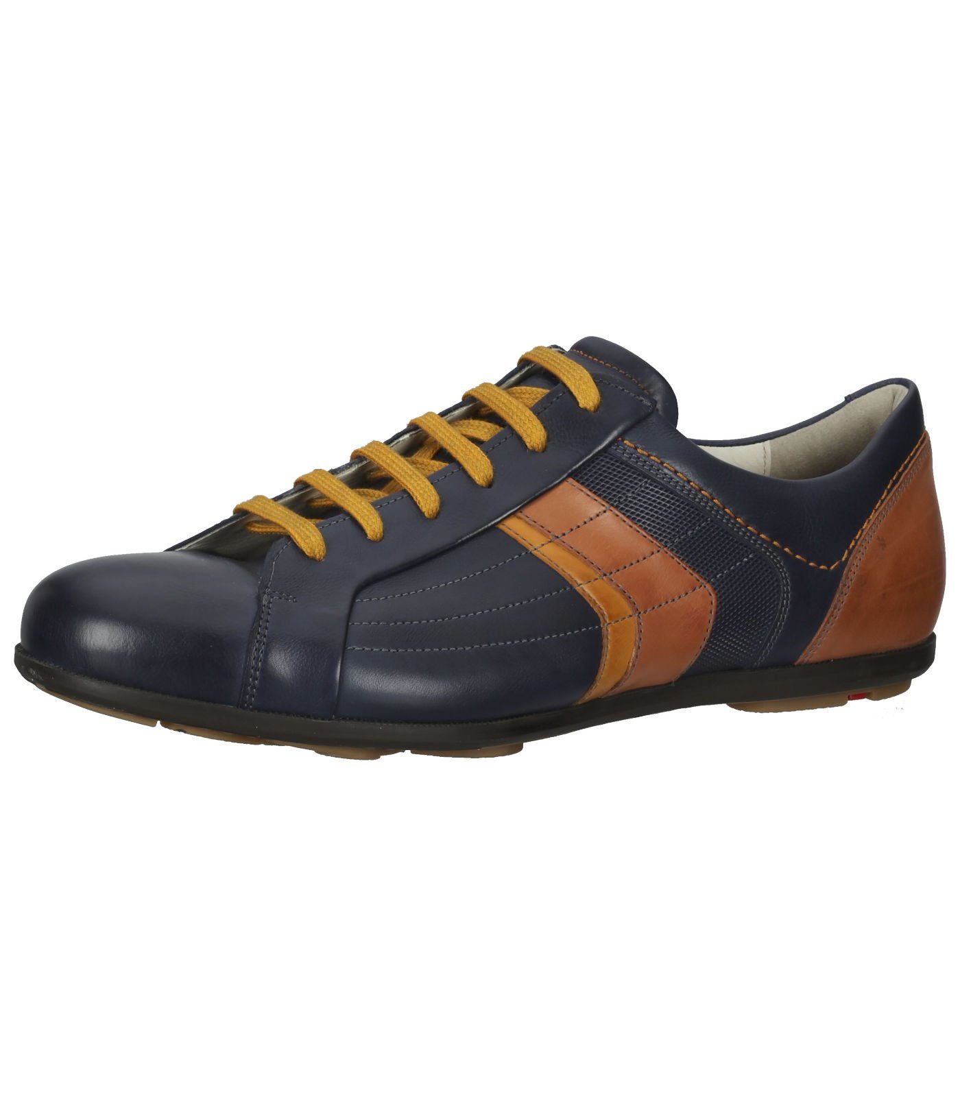 Lloyd Schnürschuh Blau Halbschuhe Glattleder Braun