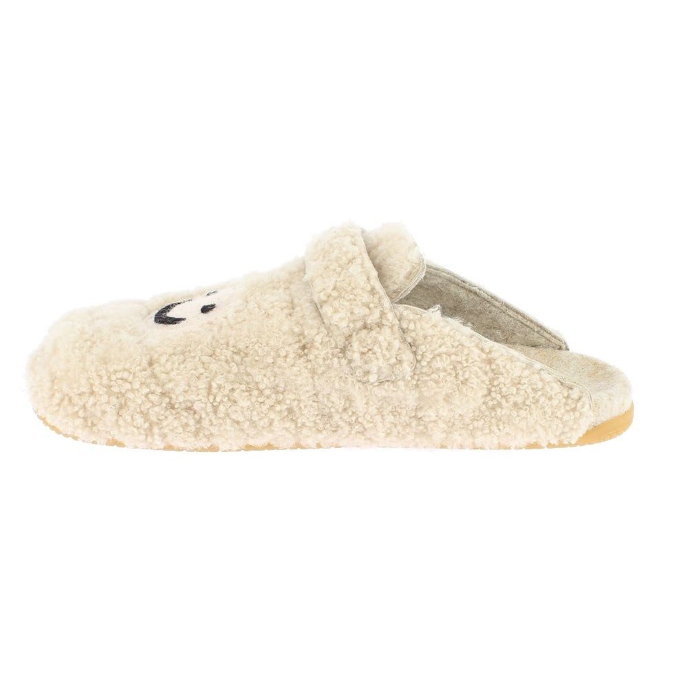 Living Kitzbühel Clog Smile Premium (Lammfell, mit Fussbett) oat milk weiss Damen Hausschuh