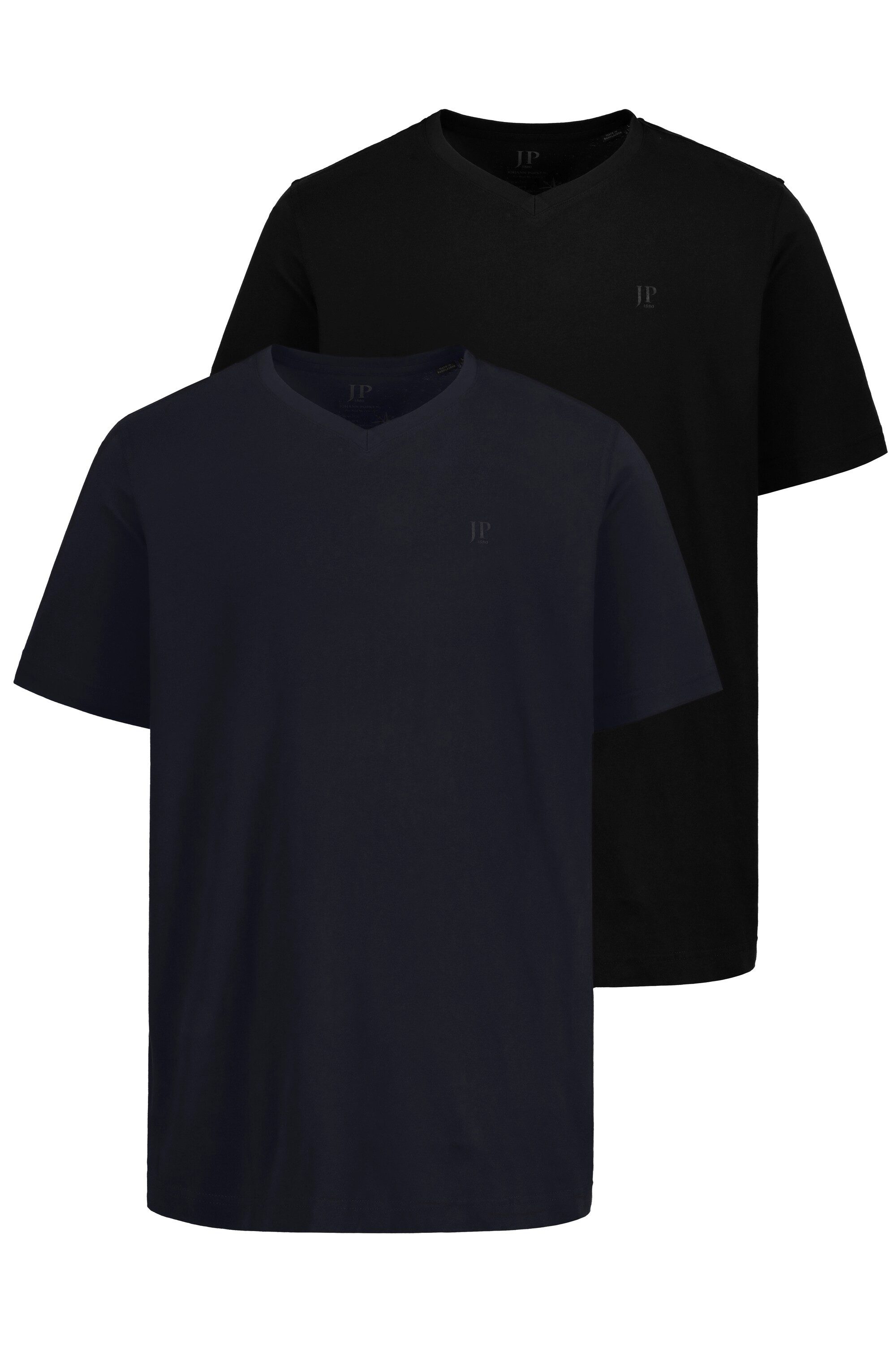 T-Shirt T-Shirts Basic 2er-Pack V-Ausschnitt Halbarm