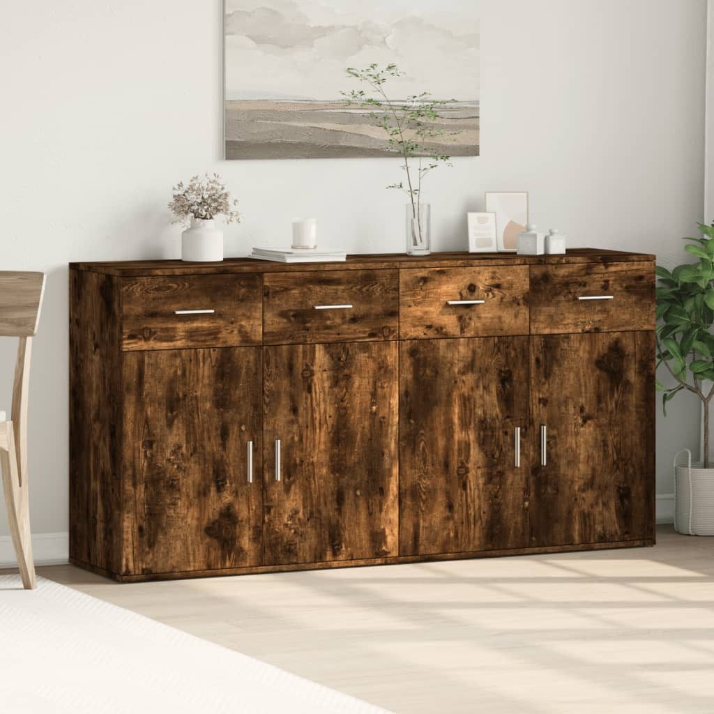 vidaXL Sideboard Sideboards 2 Stk. Räuchereiche günstig online kaufen