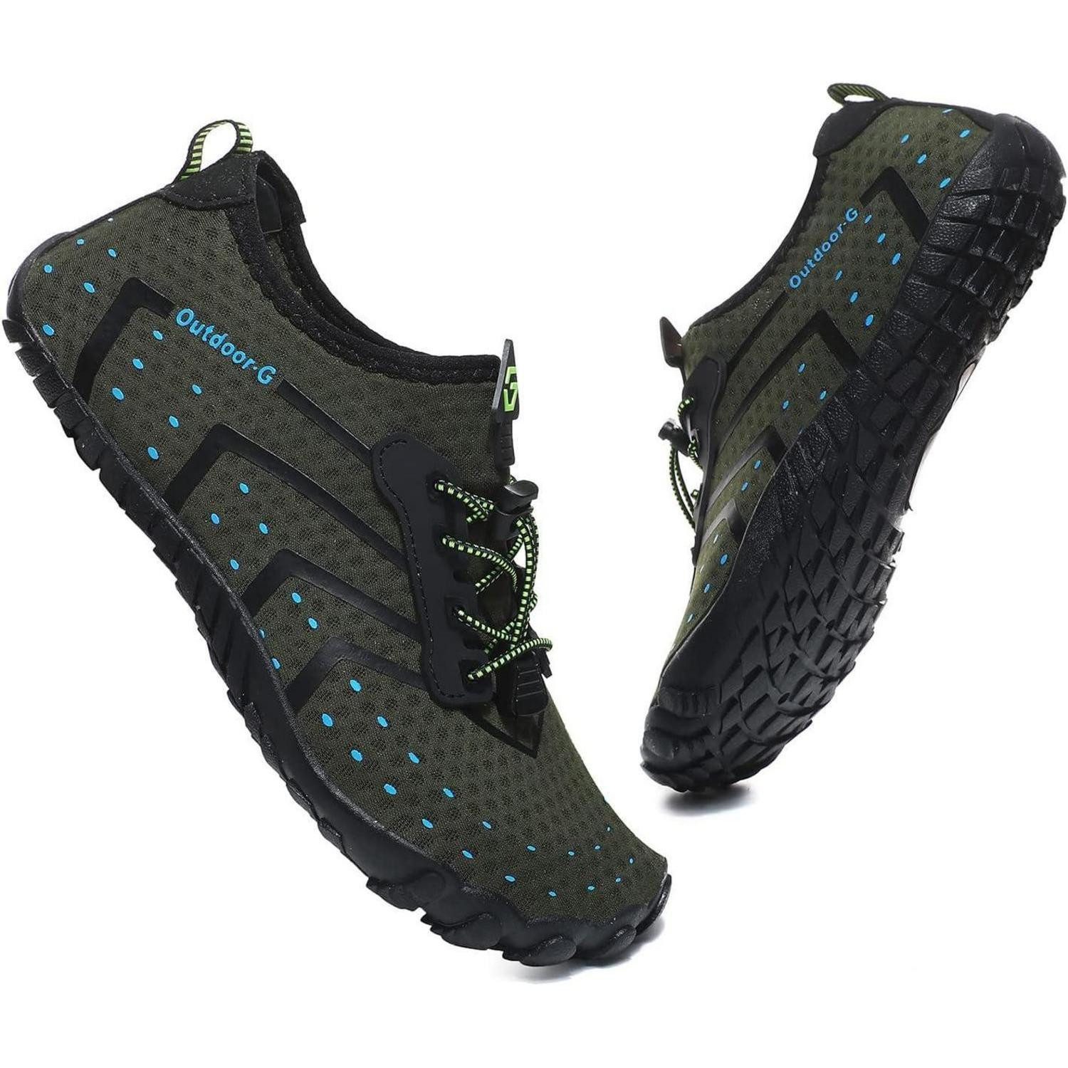 LuxusKollektion Wasserschuhe Strandschuhe Damen Herren Drainagelöcher 39 EU Grün1 Wasserschuh