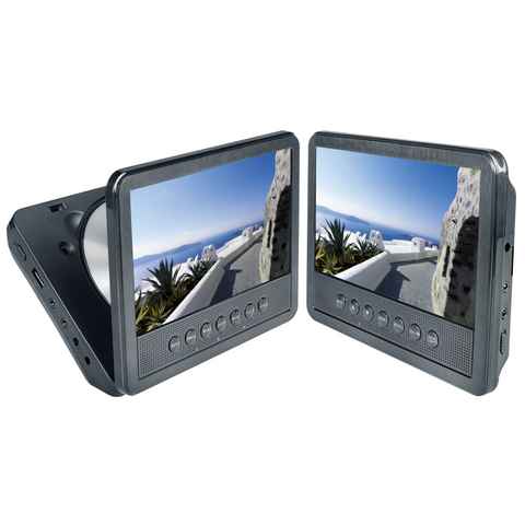 Reflexion DVD7052 LCD Monitor incl. DVD-Player + extra Monitor DVD-Player (Auto DVD-Player mit USB, Kopfhörer-Ausgang, 12 Volt-Adapter)