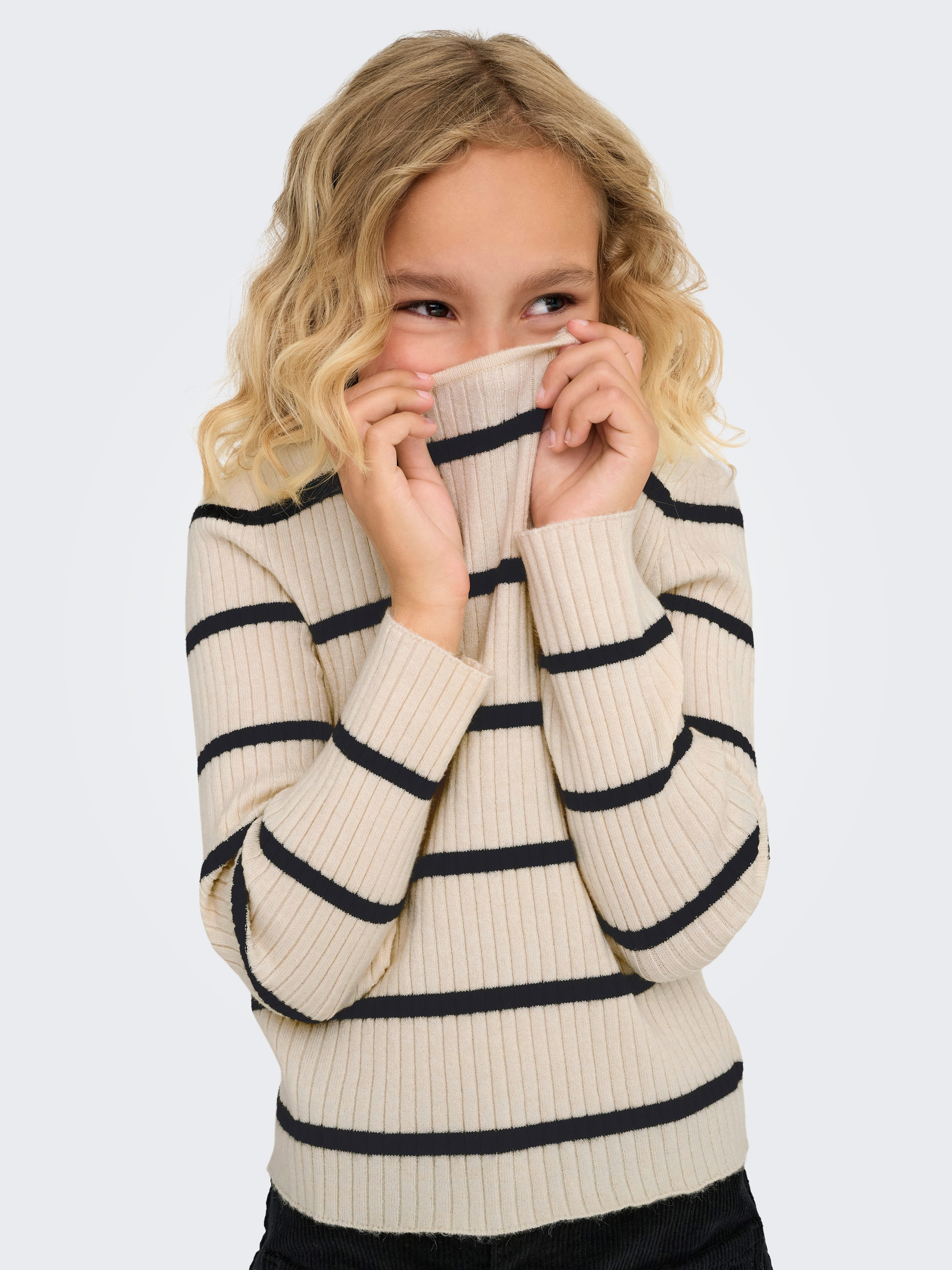 KIDS ONLY Strickpullover KOGIBI LS RIB BOATNECK CP KNT Viskosemischung, regular fit