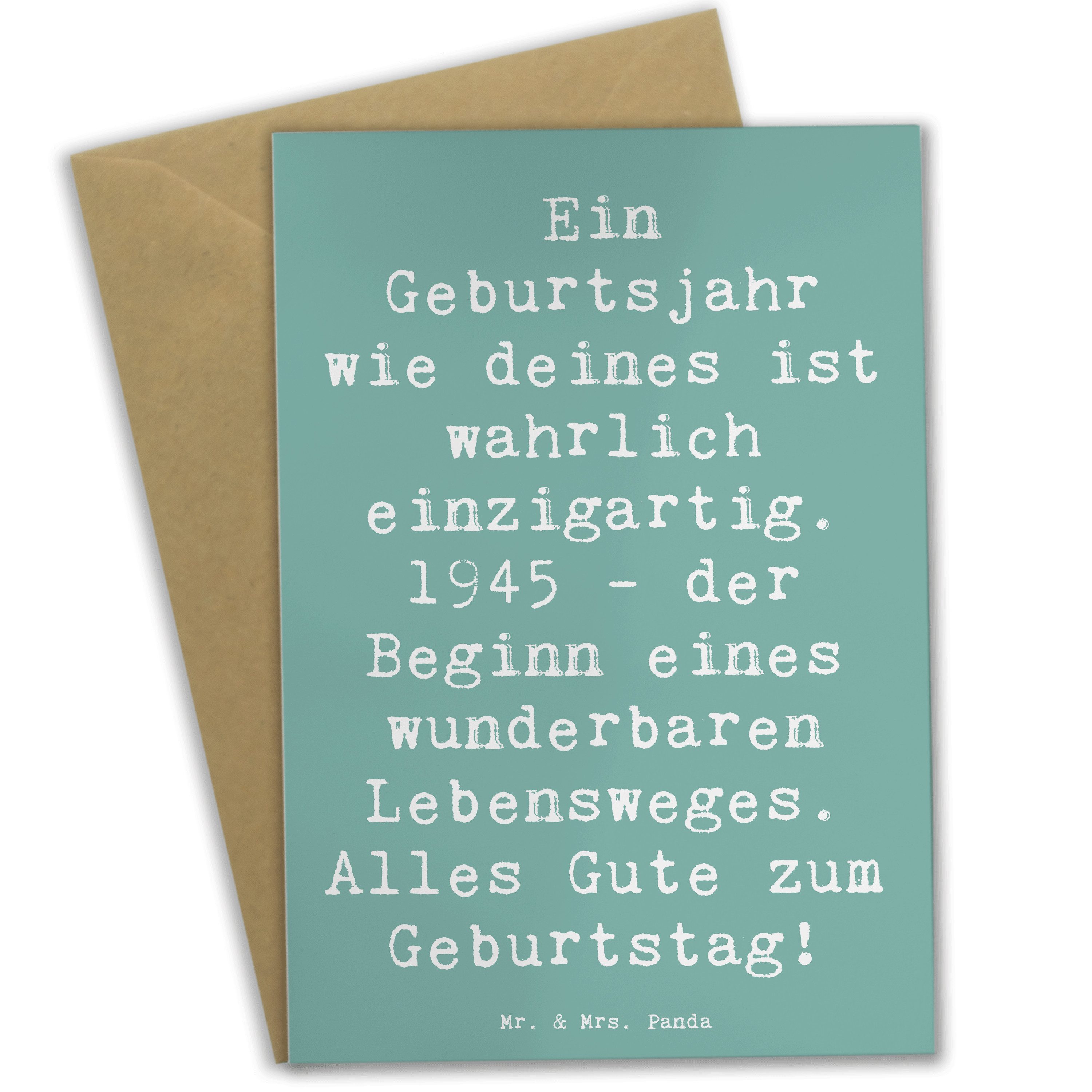 Grußkarte Spruch 1945 Geburtstag - Meeresbrise - Geschenk, besondere Geburtstag