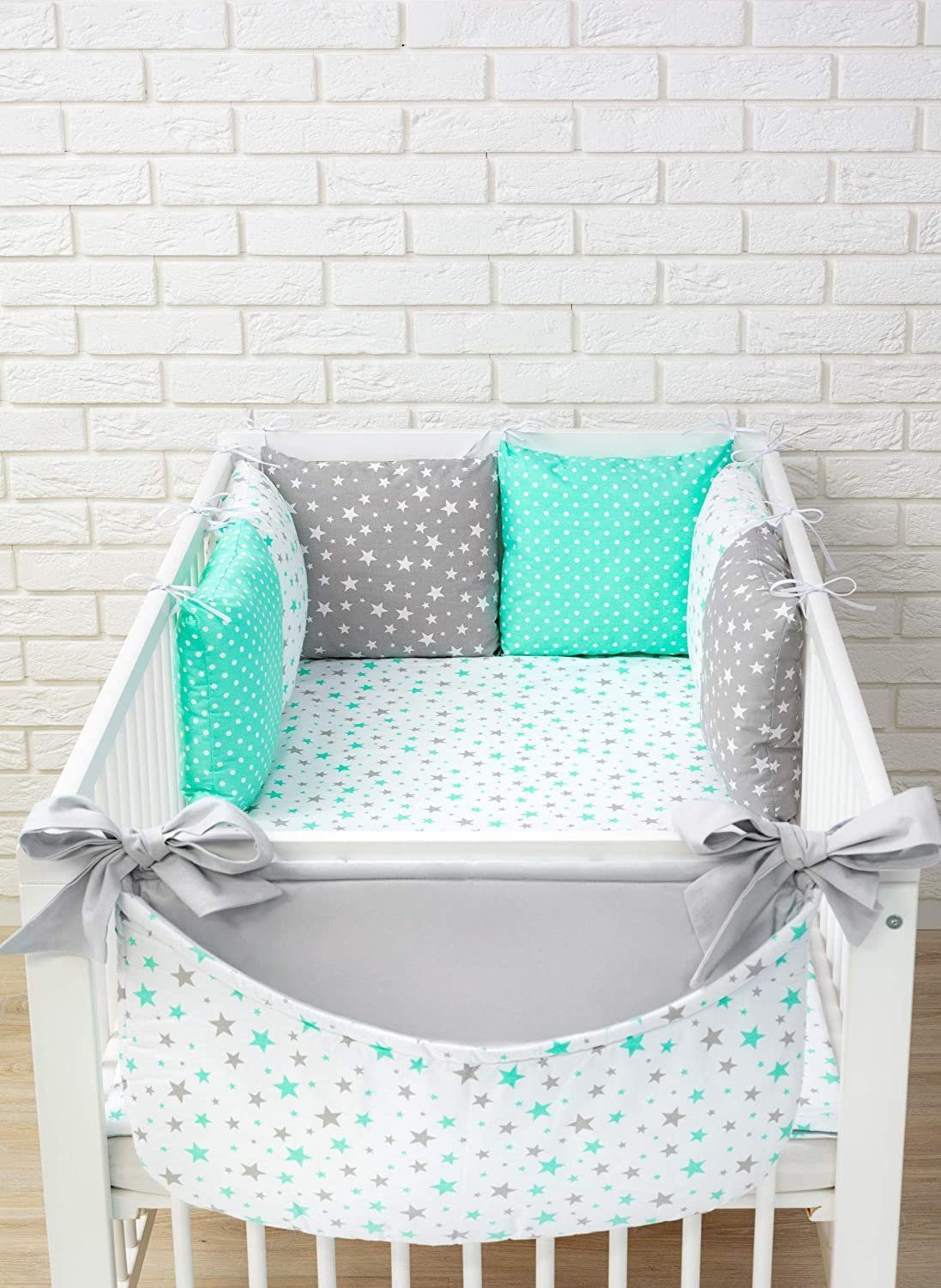 Amilian Bettnestchen 210 cm (6 Polster ca. 35 x 35 cm) Bettumrandung - Umra günstig online kaufen