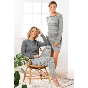 REDBEST Pyjama Damen-Schlafanzug Single-Jersey gemustert