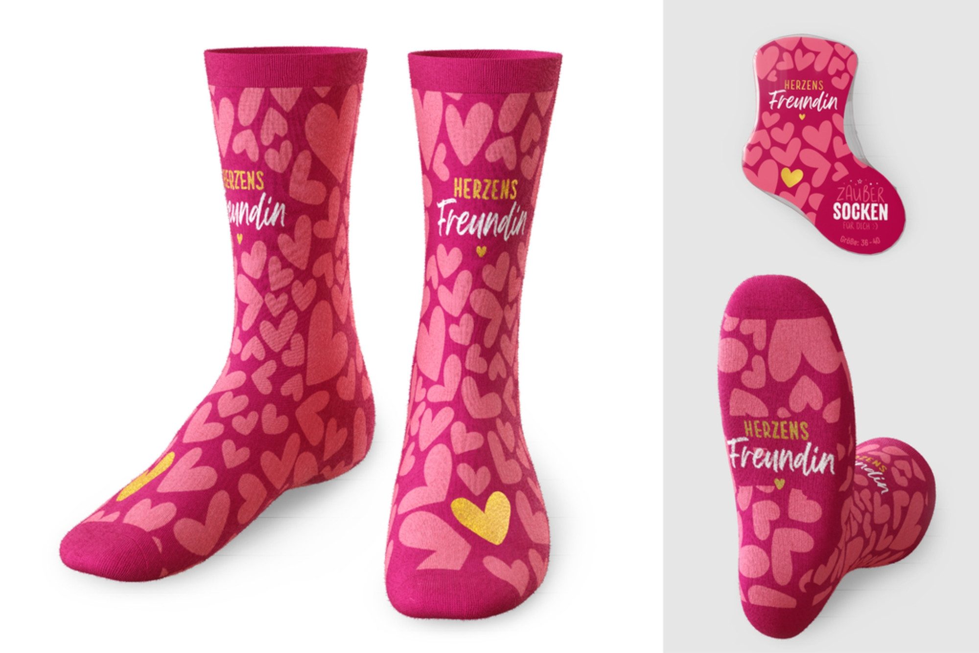 La Vida Geschenk für Dich Freizeitsocken la Vida Damen Socken, Zaubersocken, Kuschelsocken, Größe 36-40 (Packung, 1 Paar) mit lustigen Sprüchen