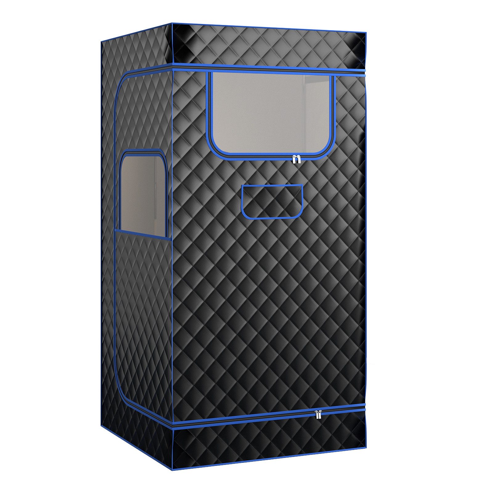 COSTWAY Sauna 1000W, 3L Dampfgenerator, mit Fußmassagegerät & Klappstuhl günstig online kaufen