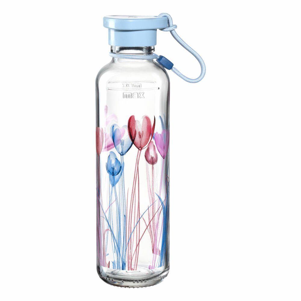 LEONARDO Trinkflasche In Giro Flower, ml, Hellblau 500