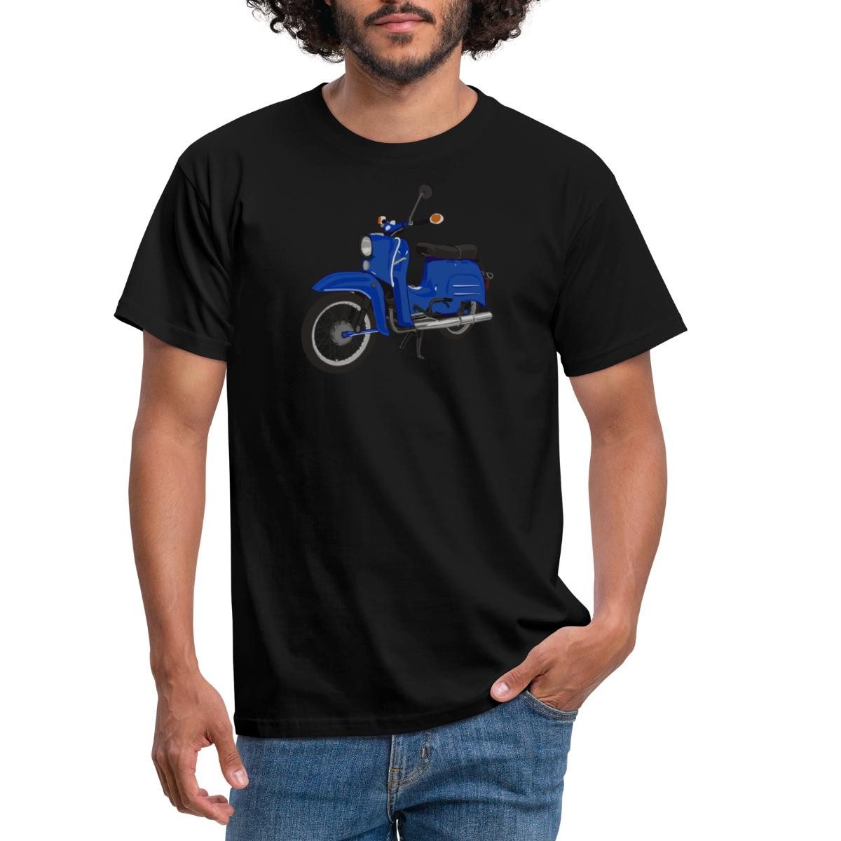Spreadshirt T-Shirt Vintage Dunkelblaue Simson Schwalbe Moped Männer T-Shirt (1-tlg)