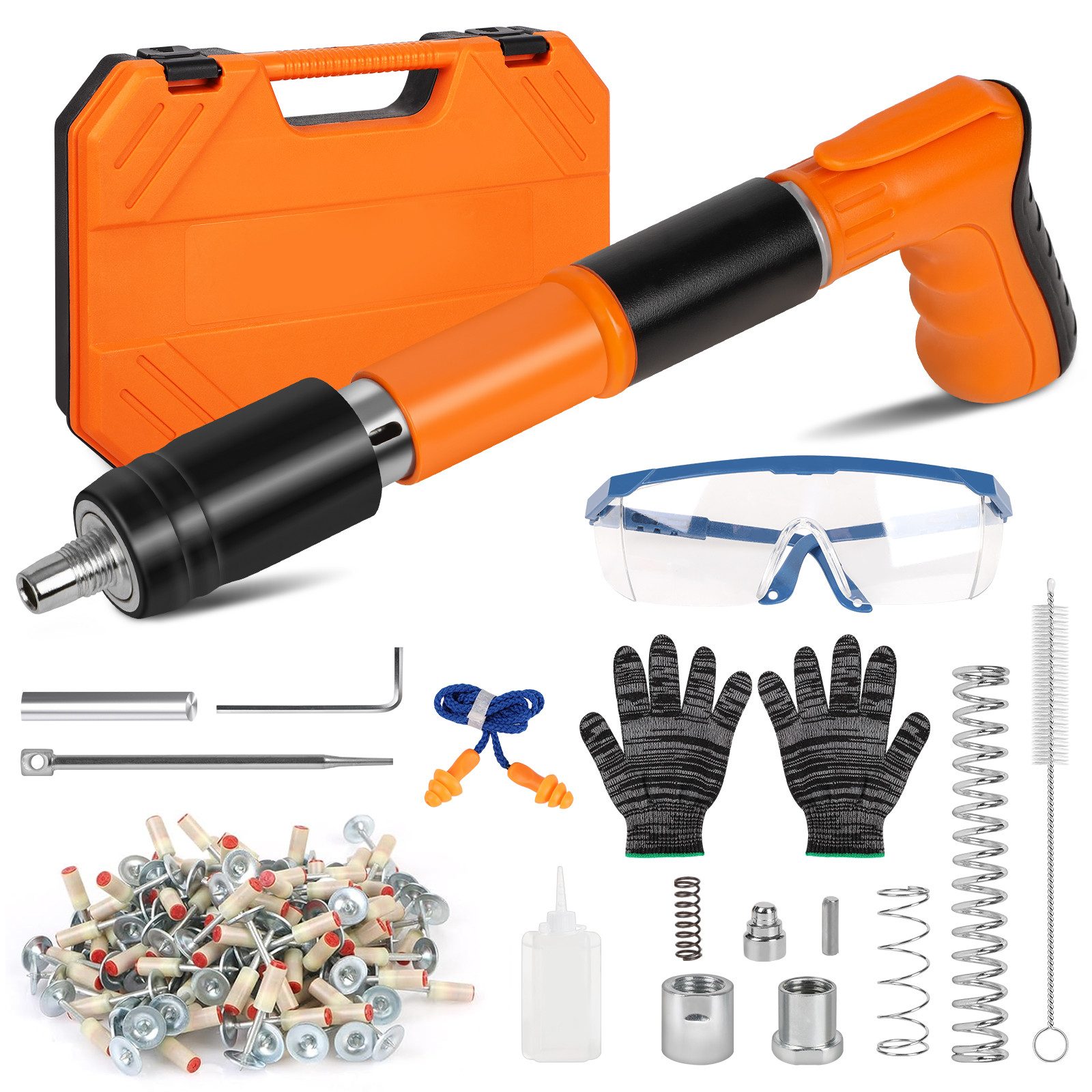 Stauchkopfnagler Hochdruck Nagelpistole DIY Nagel-Wandbefestigungswerkzeug 5 Gänge