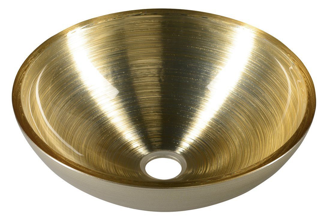 Sapho Waschtisch MURANO SOFT BROWN Glaswaschbecken zum Aufsetzen, Durchmesser 40cm, Sapho-AL5318-67